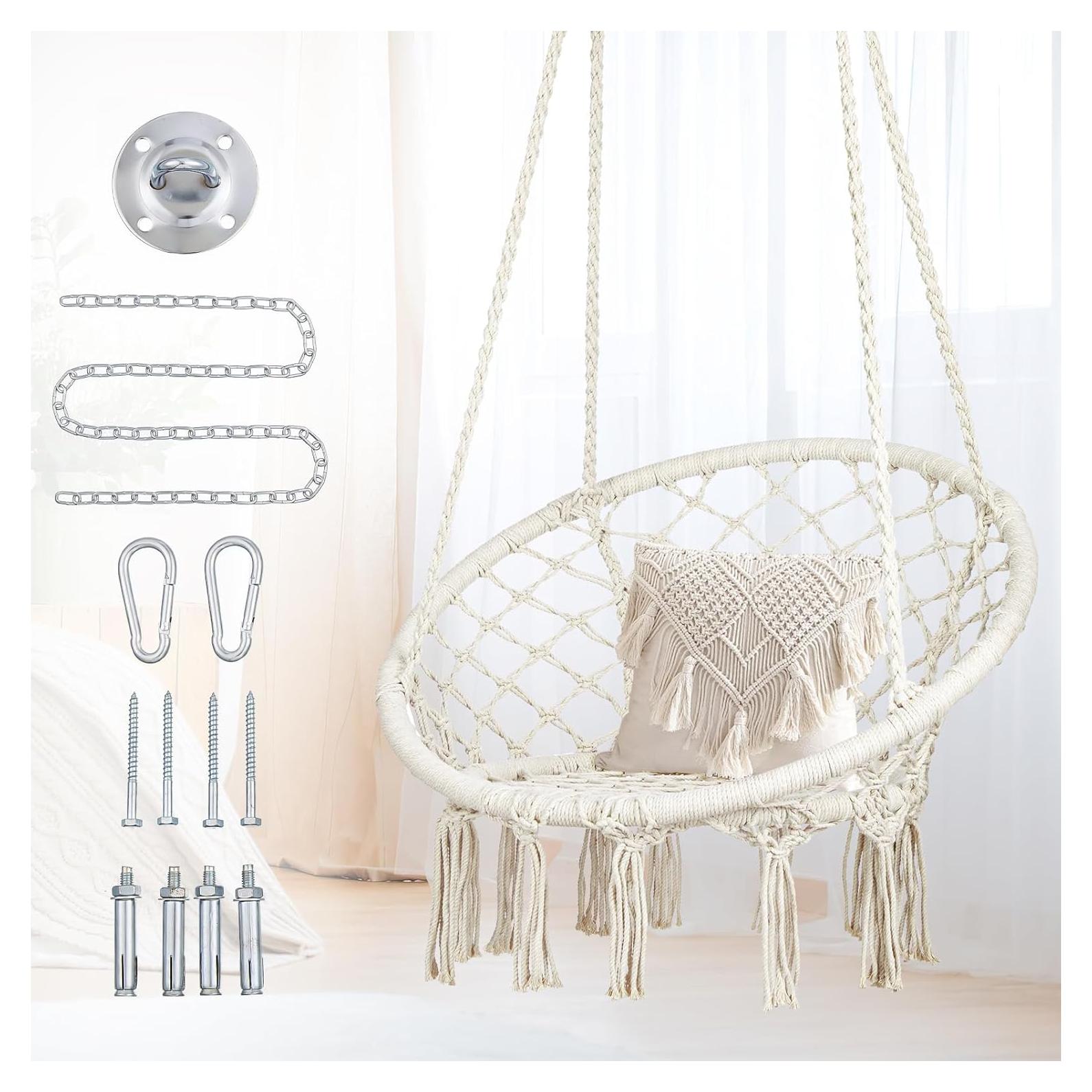 Silla Colgante de Macramé Mertonzo 75x75 cm 120 kg