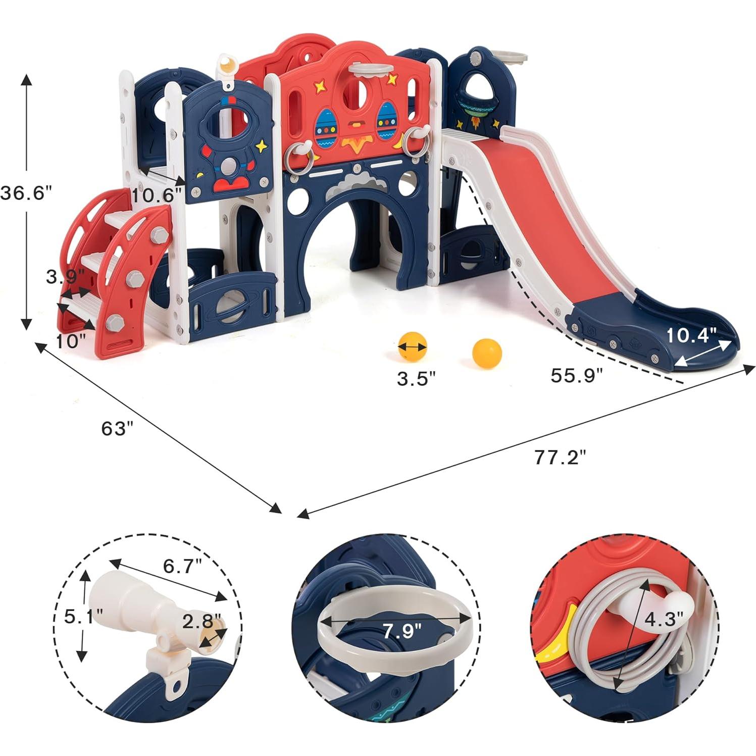Castillo de Diversiones 9-en-1 Nyeekoy para Niños 1-4 Años