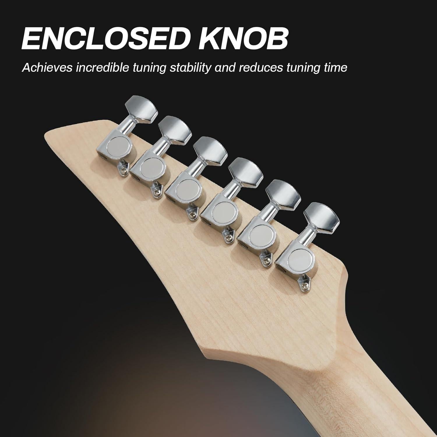 Guitarra Eléctrica AODSK AX70A-BK 39" Completa con Amplificador