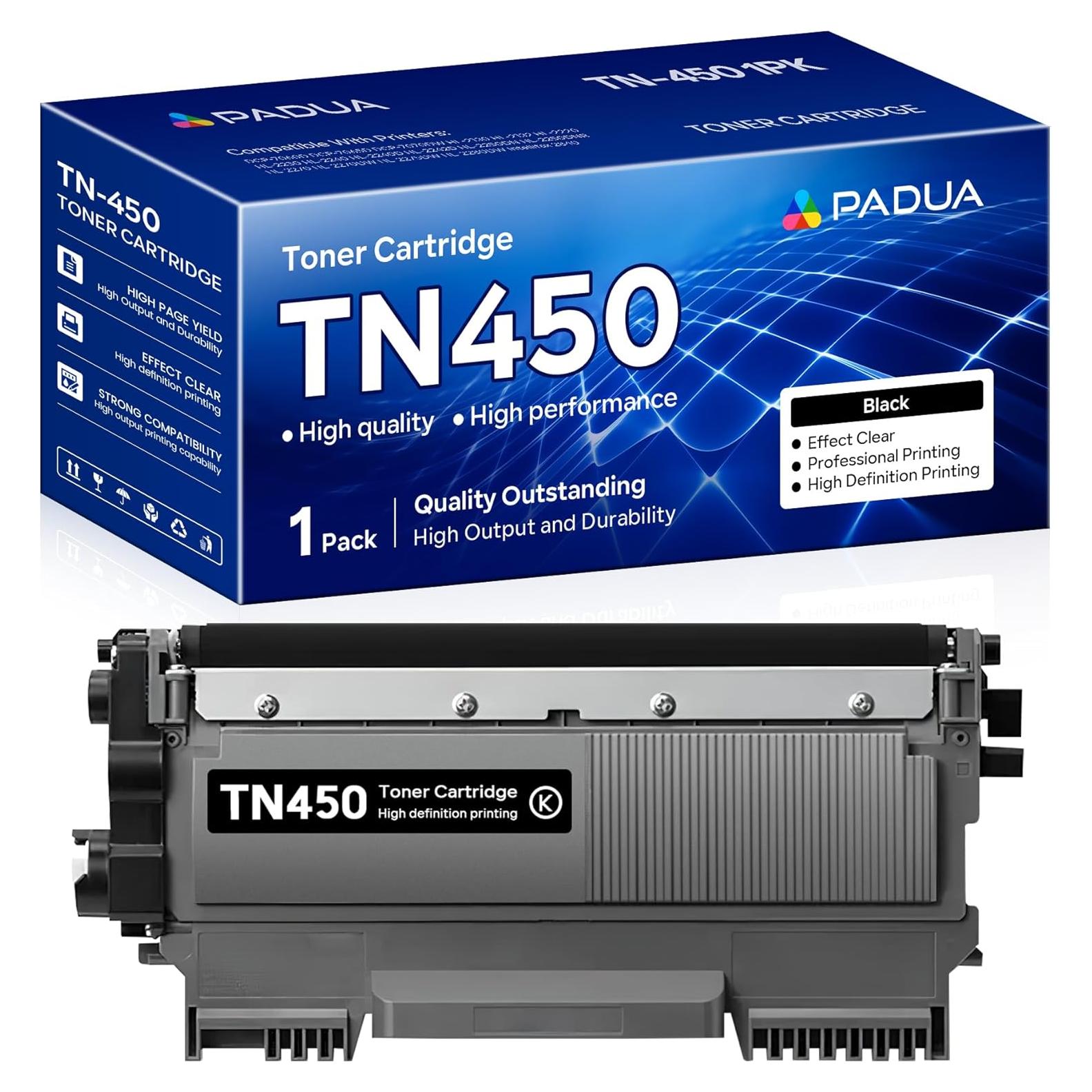 Cartucho de Tóner Negro TN450 Padua Compatible para Brother