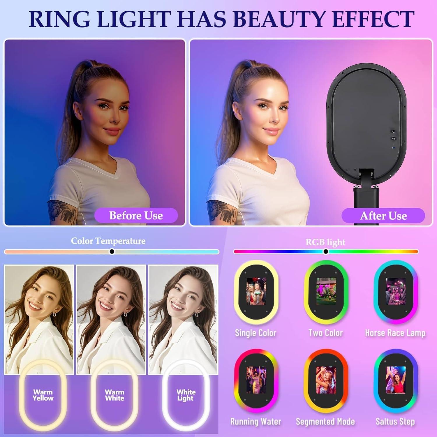 Cabina de Fotos ZLPOWER para iPad 10.2" a 13" con Luz RGB