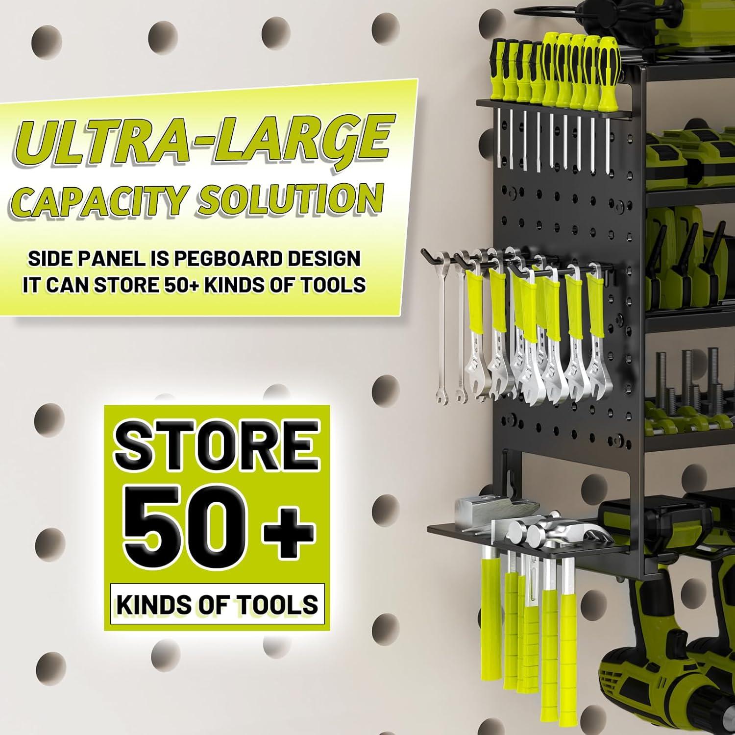 Organizador de Herramientas de Pared DAYSUP 5 Capas Metal Negro