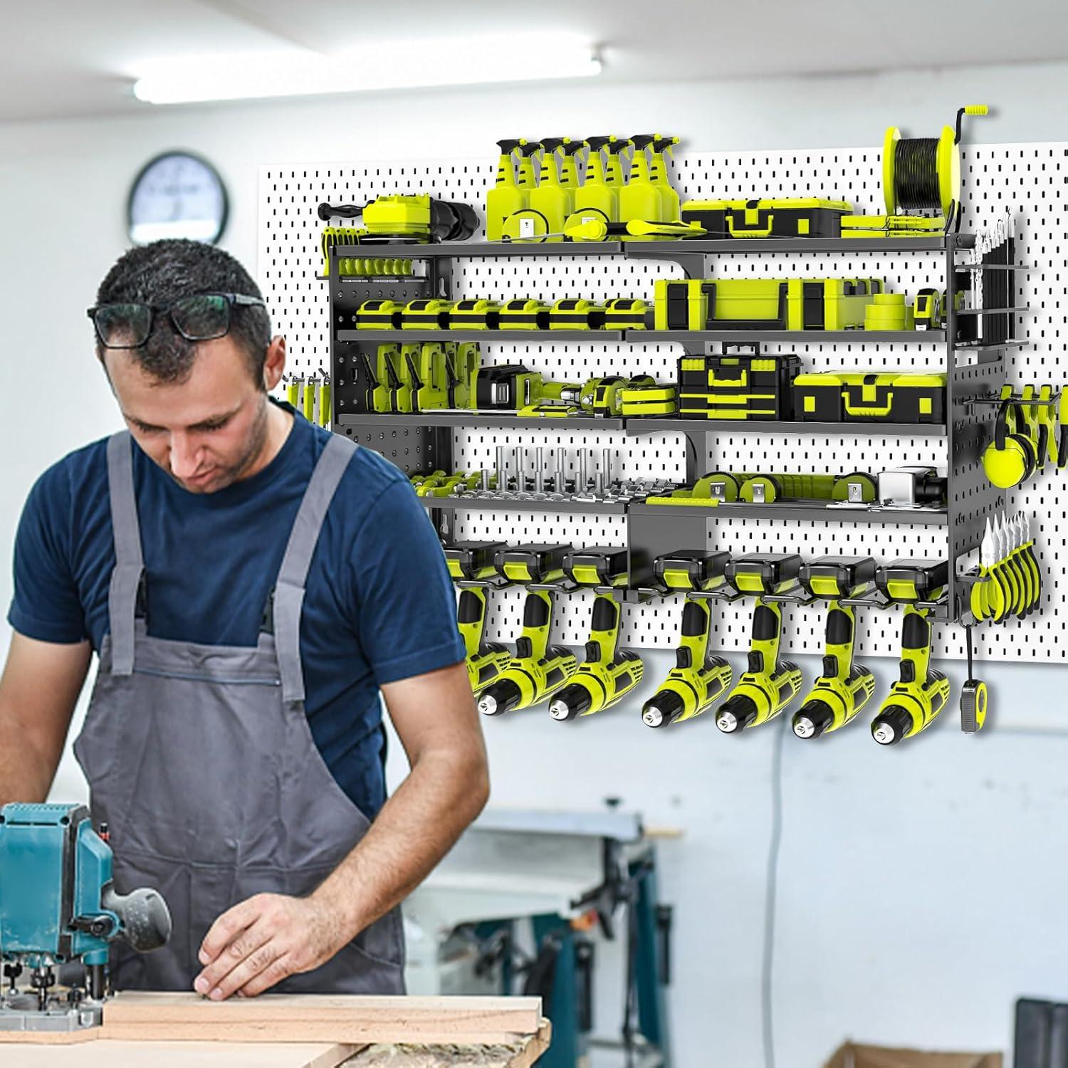 Organizador de Herramientas de Pared DAYSUP 5 Capas Metal Negro