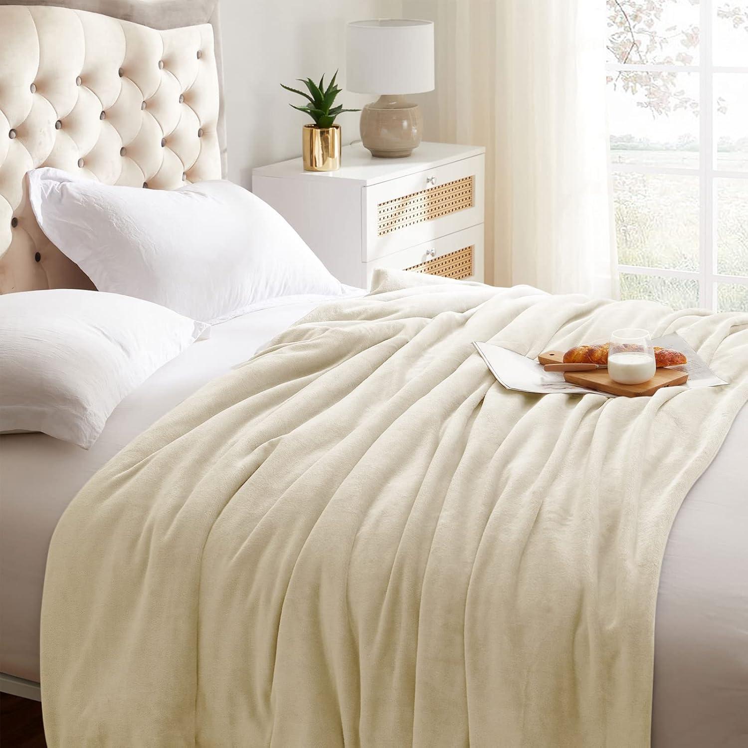 Manta de Lanzamiento KMUSET Beige 127x152 cm Microfibra Suave