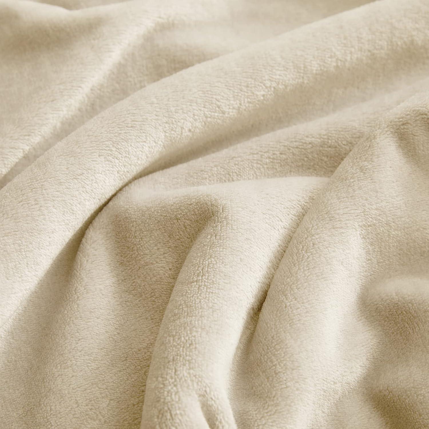 Manta de Lanzamiento KMUSET Beige 127x152 cm Microfibra Suave