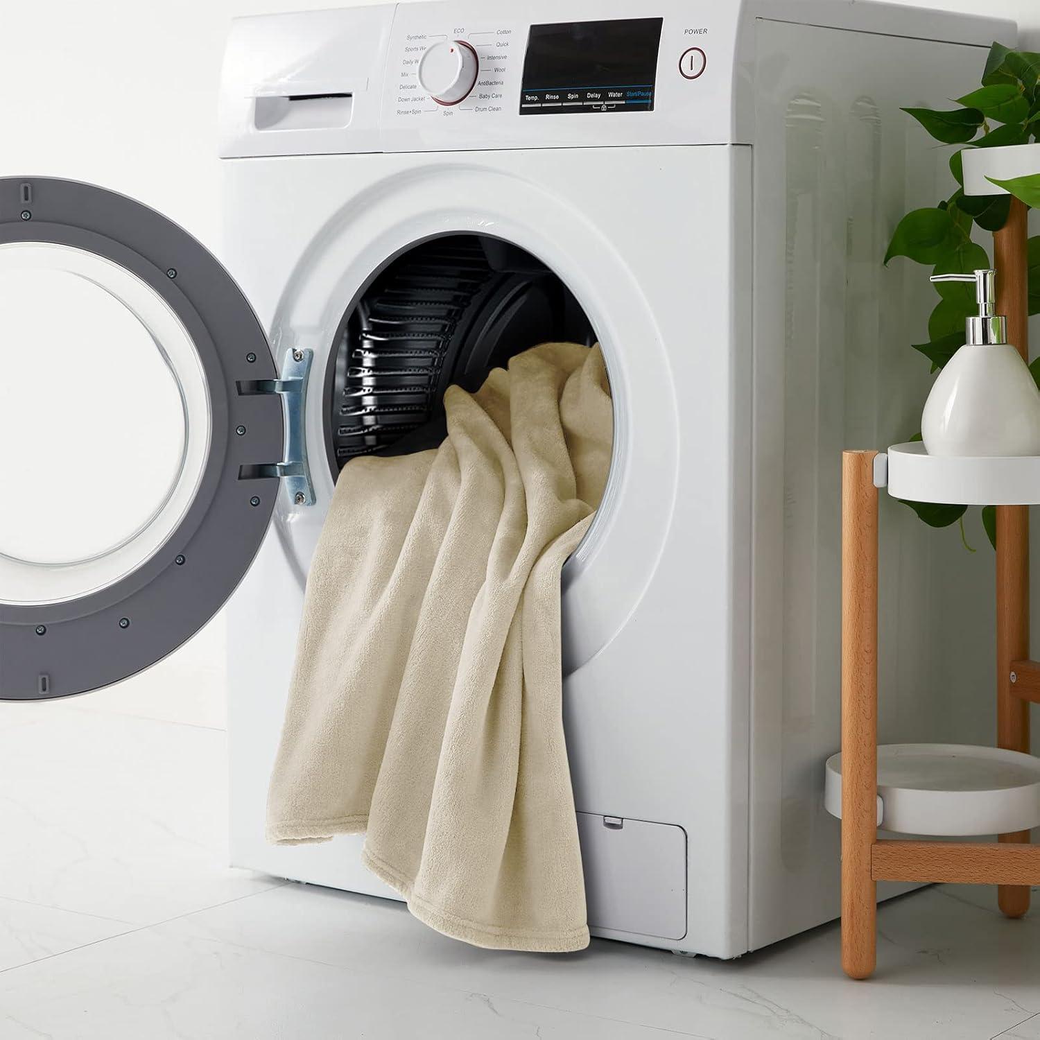 Manta de Lanzamiento KMUSET Beige 127x152 cm Microfibra Suave