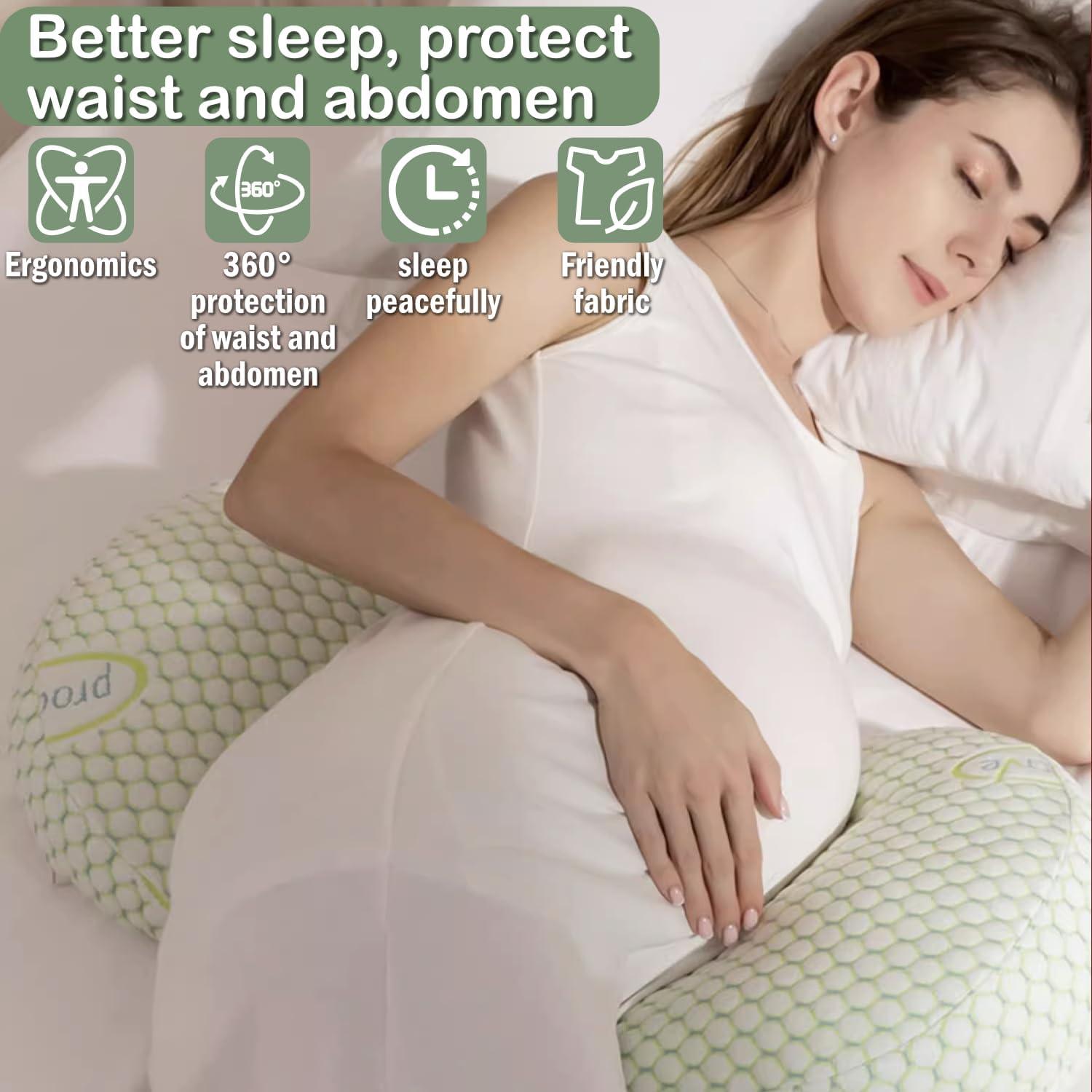 Almohada de Embarazo Oskeray Grande Ajustable Verde