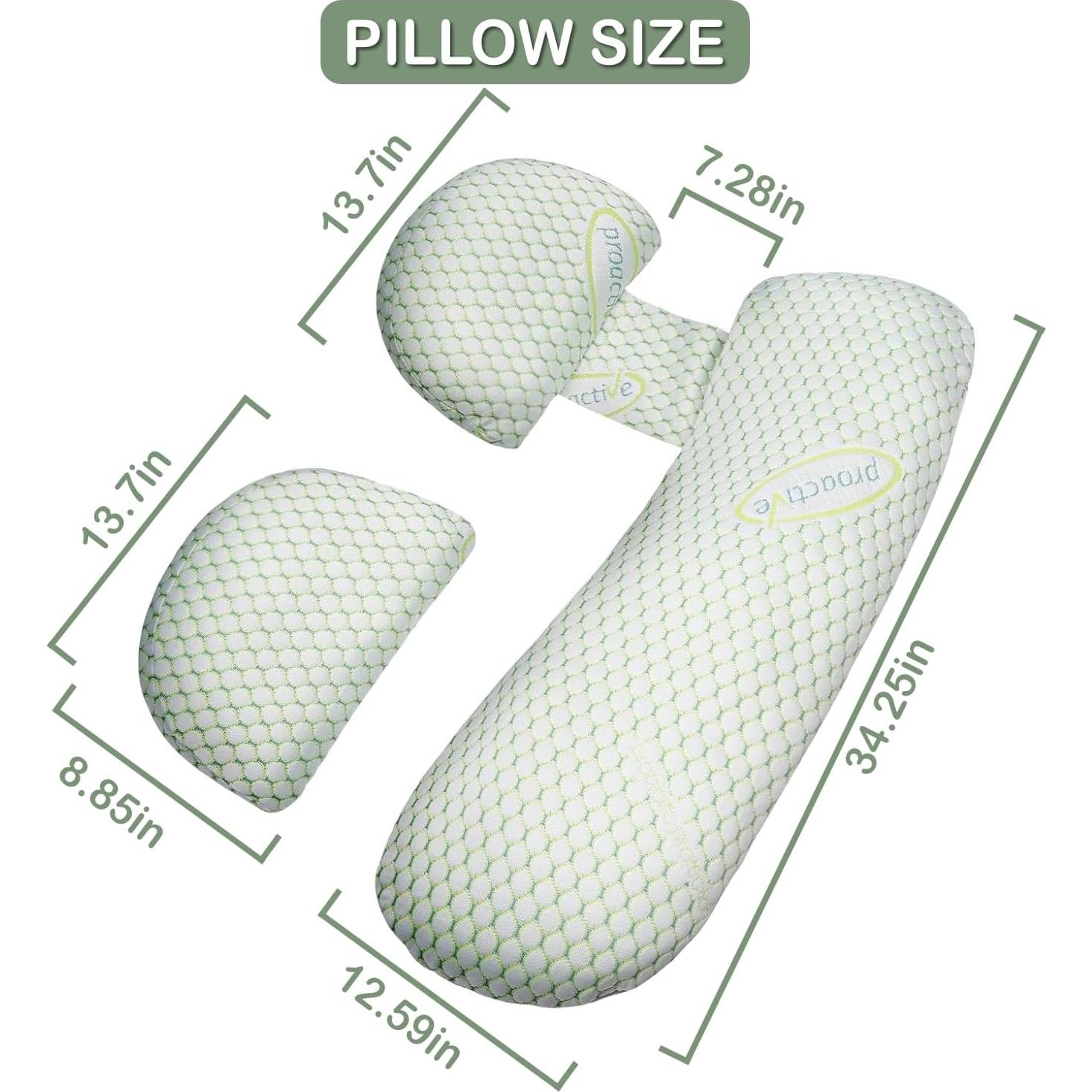 Almohada de Embarazo Oskeray Grande Ajustable Verde