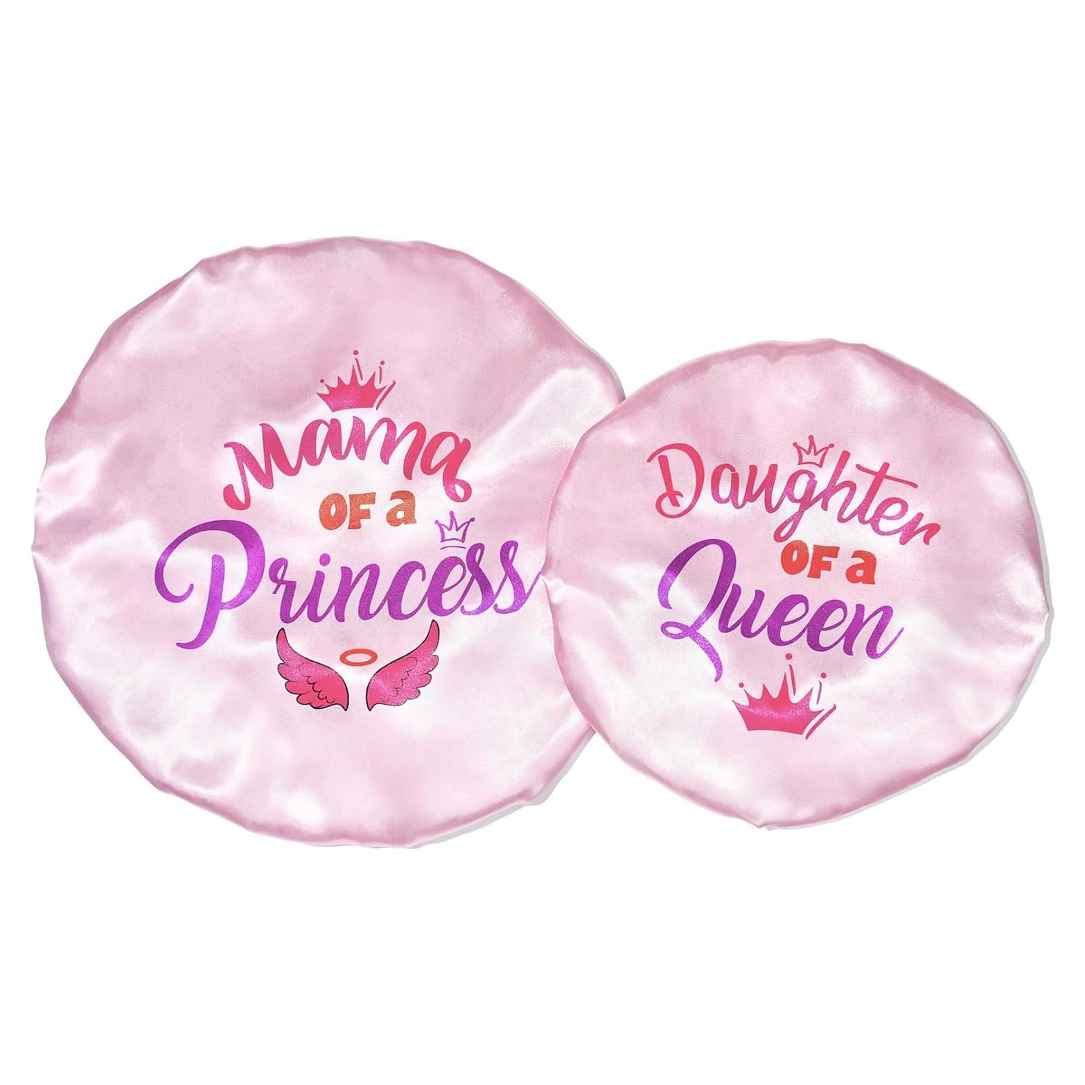 Conjunto de Bonetes Reversibles de Satén Aileam Rosa