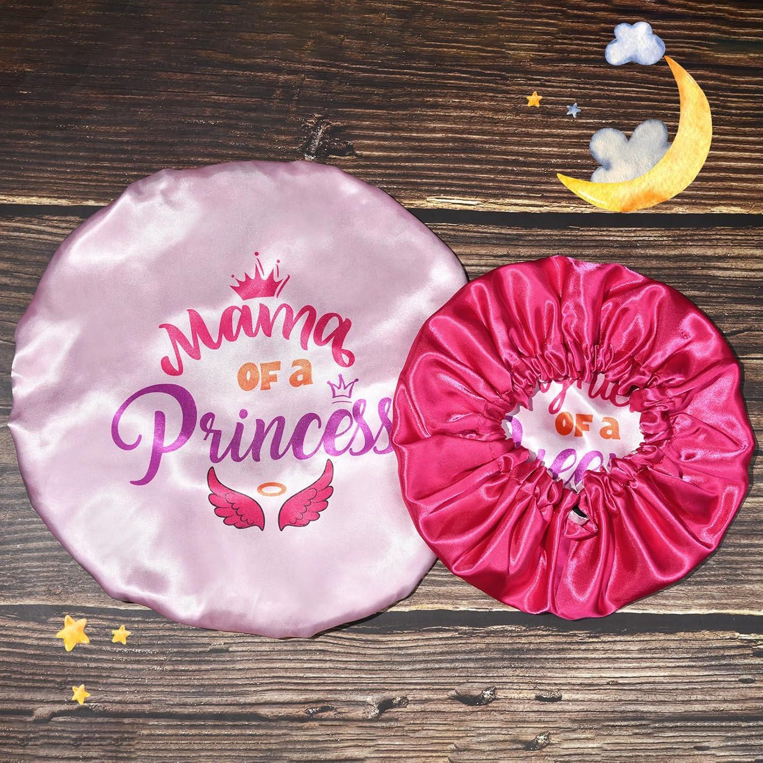 Conjunto de Bonetes Reversibles de Satén Aileam Rosa