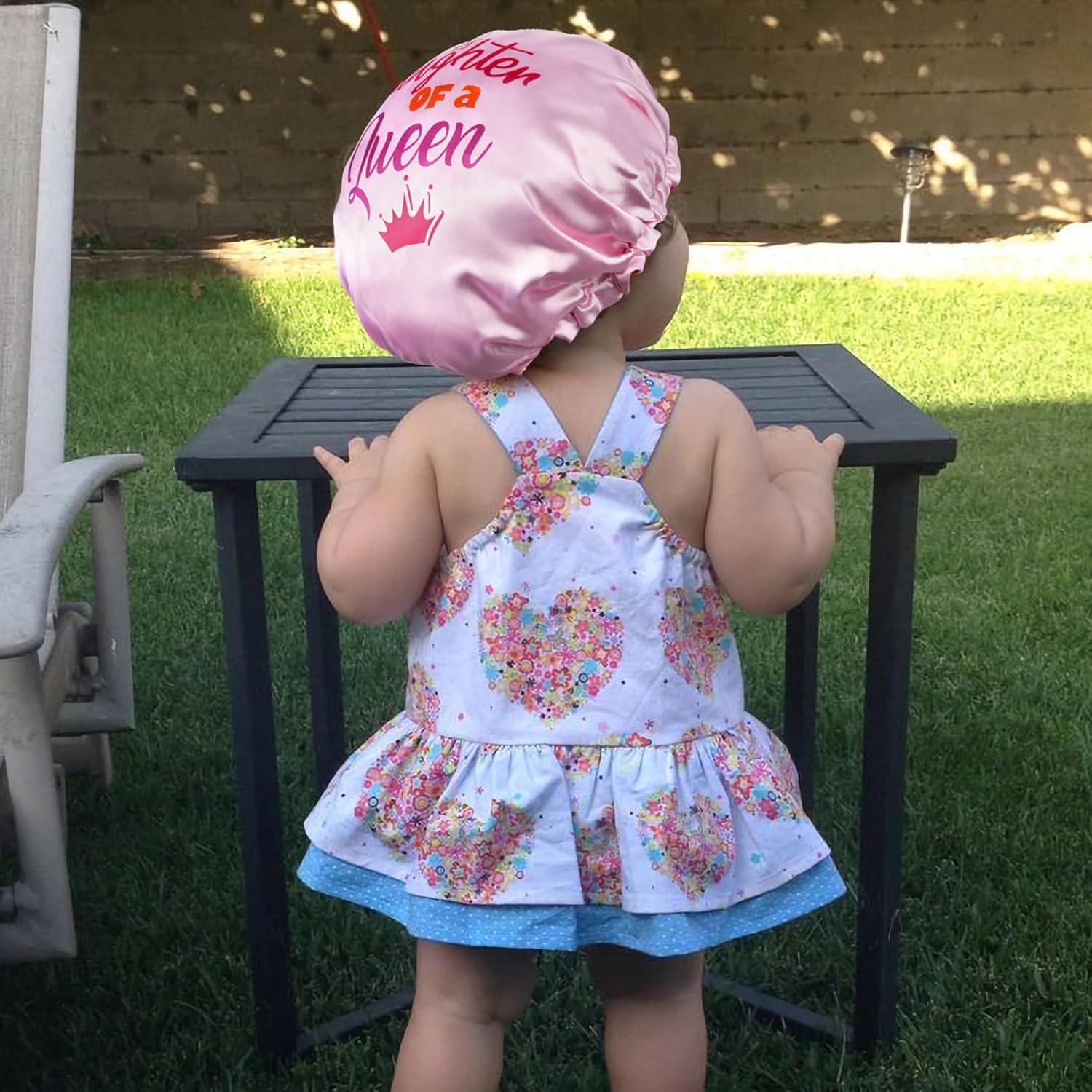 Conjunto de Bonetes Reversibles de Satén Aileam Rosa