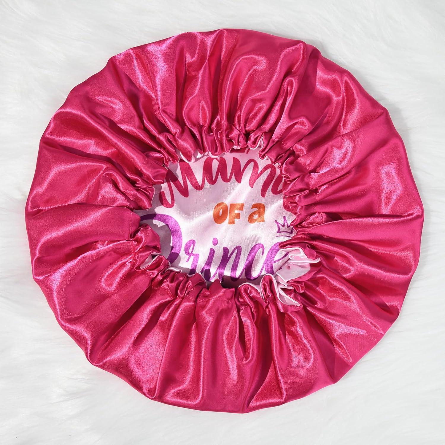 Conjunto de Bonetes Reversibles de Satén Aileam Rosa