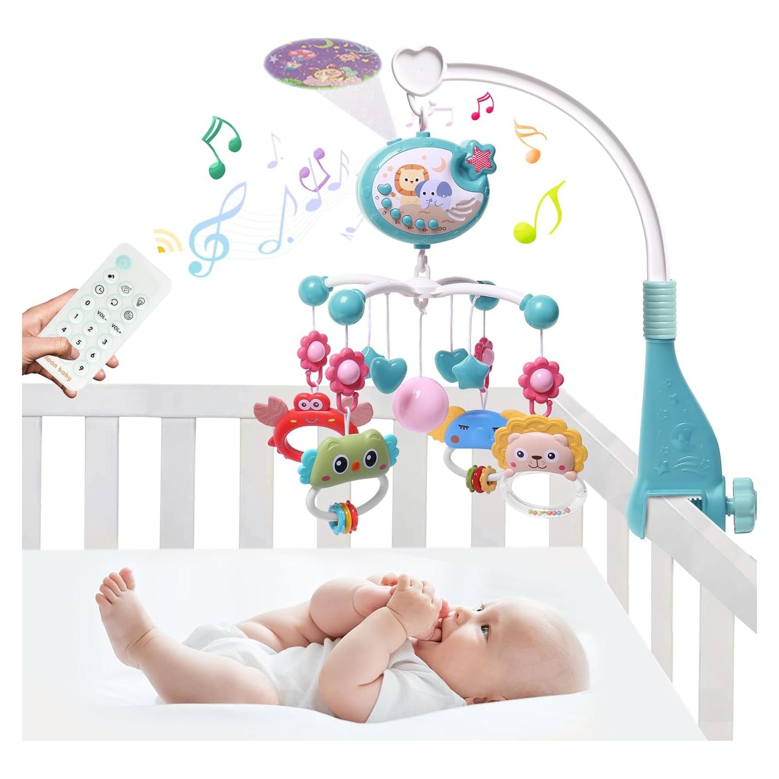 Móvil para Cuna YUNGCHI Azul con Música y Luces