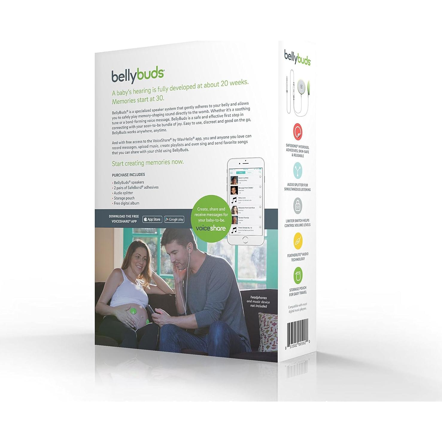 Wavhello BellyBuds Altavoces Prenatales para Embarazo - Verde