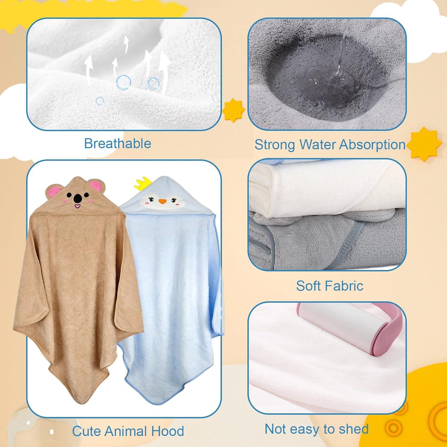 Toallas de Baño con Capucha Etokdos 80x80 cm 2 Piezas