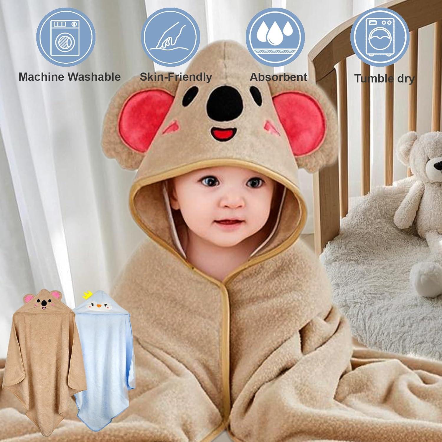 Toallas de Baño con Capucha Etokdos 80x80 cm 2 Piezas