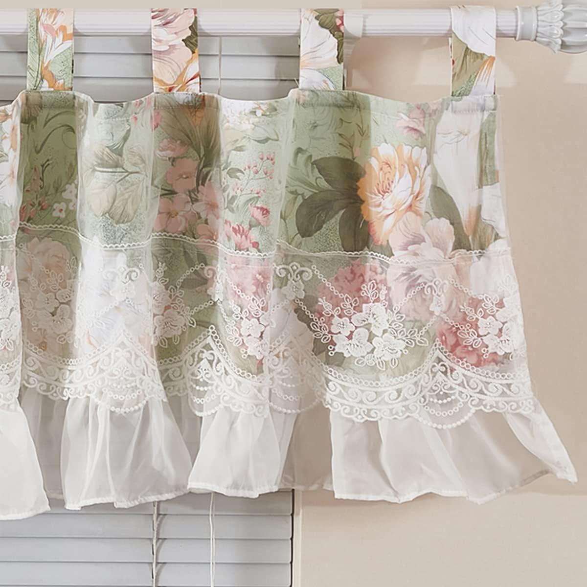 Valance de Cortina Brandream 152.4x40.6 cm Algodón Floral