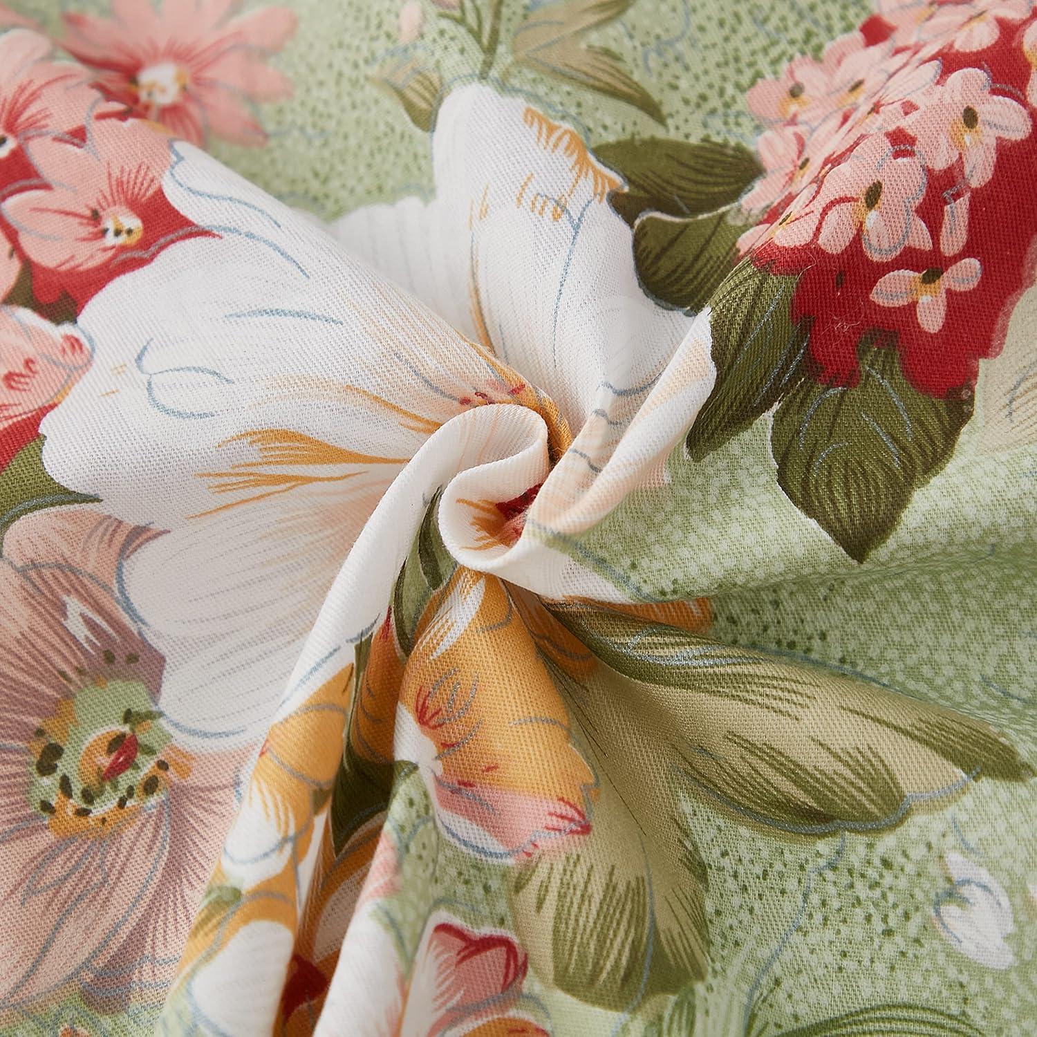 Valance de Cortina Brandream 152.4x40.6 cm Algodón Floral