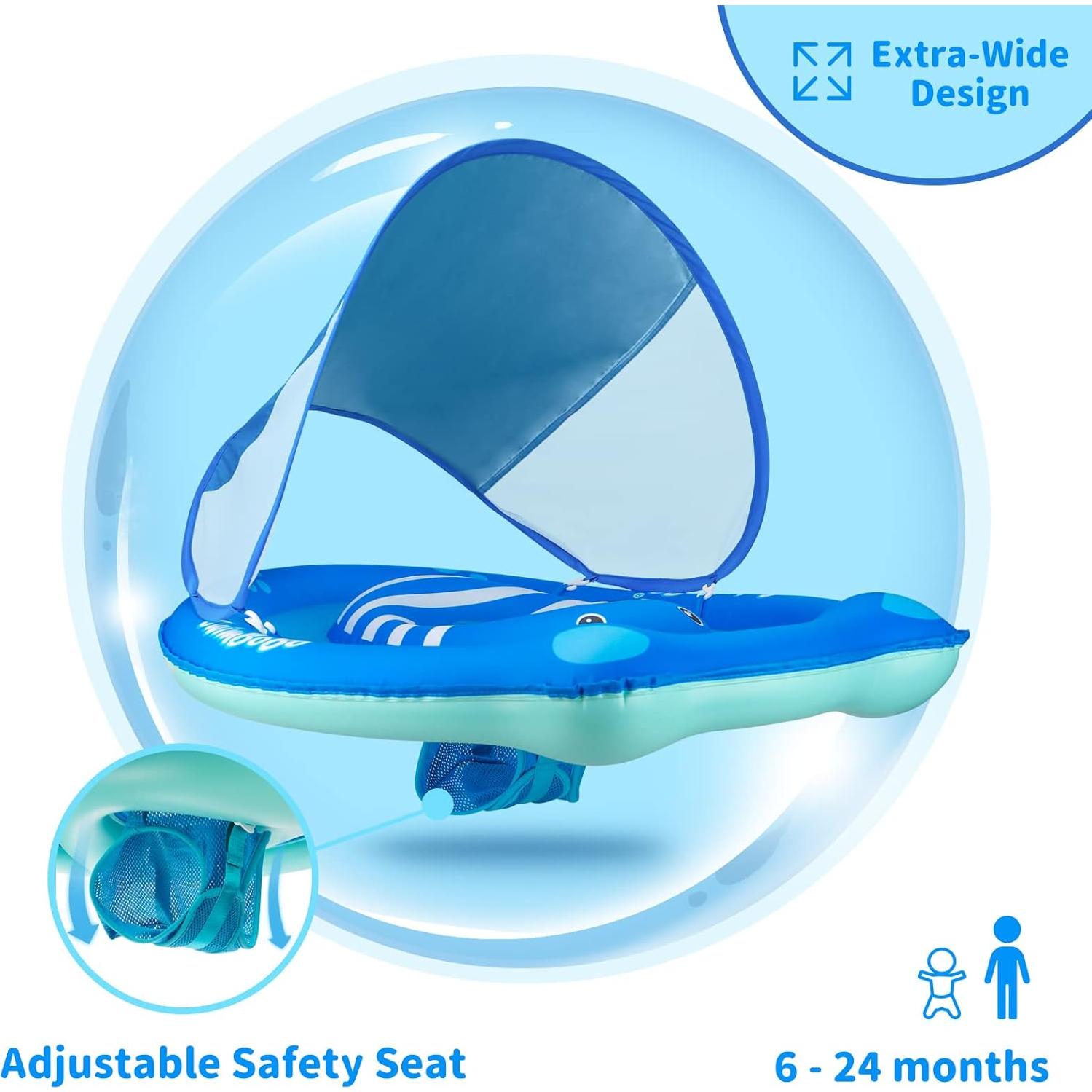 Flotador de piscina para bebés Swimbobo K7706 con toldo UPF 50