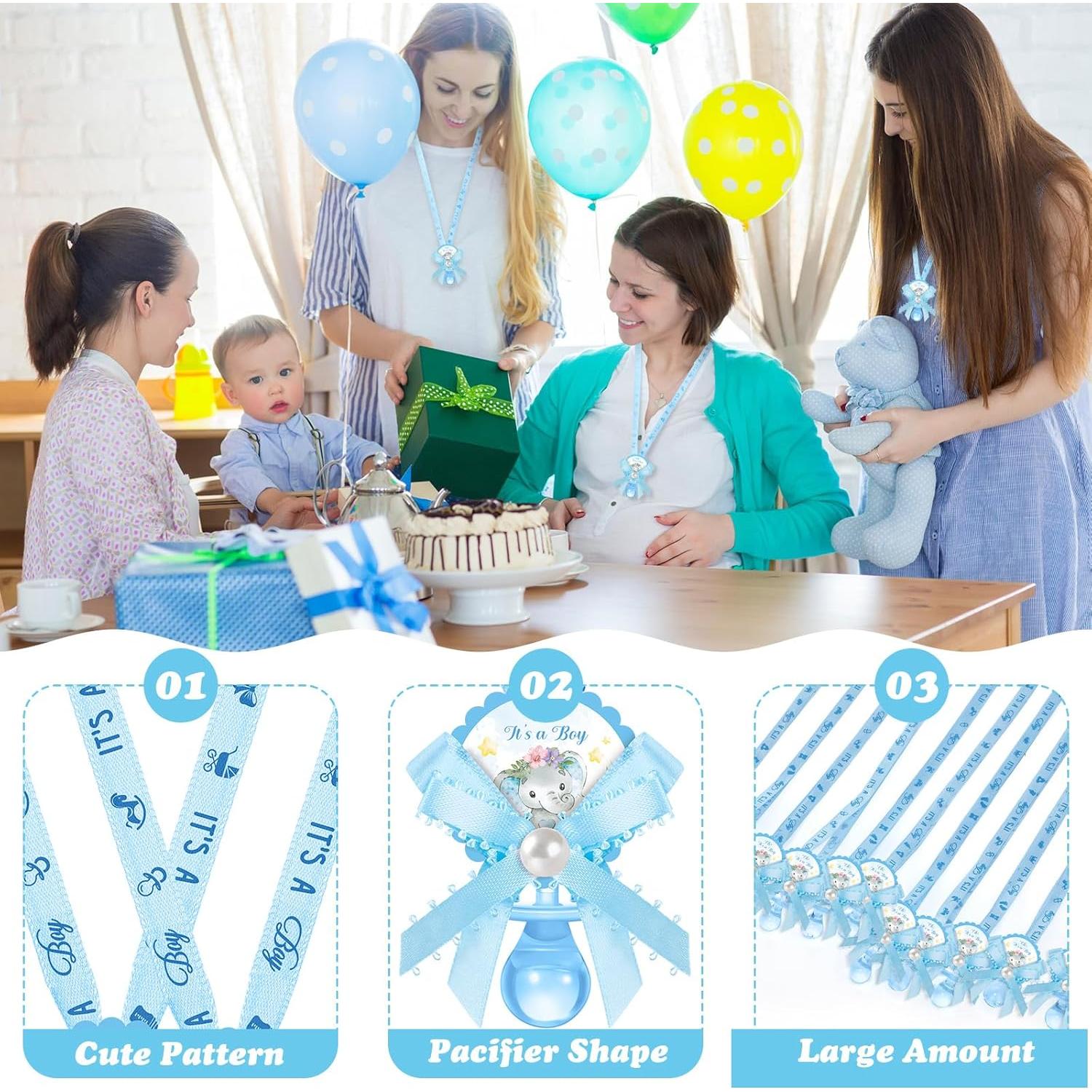 Collares de Chupete Remuuly 60 Pcs Elefante Baby Shower