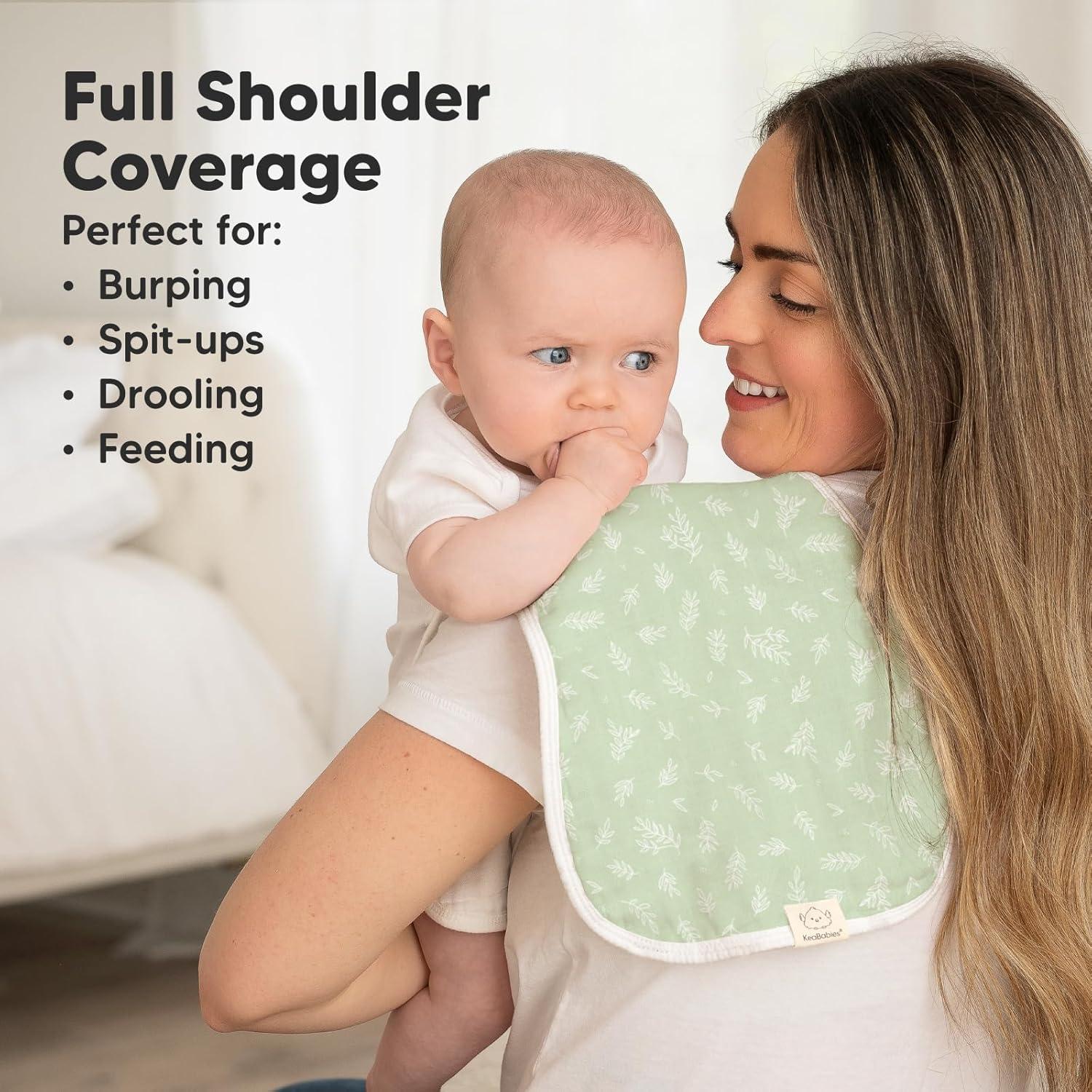 Paquete de 5 Paños de Eructar KeaBabies - 8 Capas Absorbentes