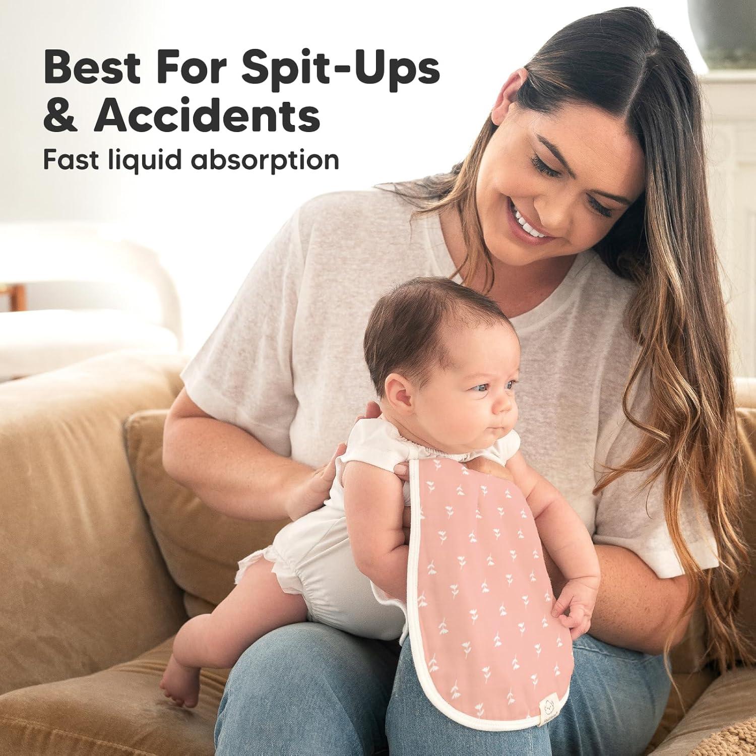 Paquete de 5 Paños de Eructar KeaBabies - 8 Capas Absorbentes