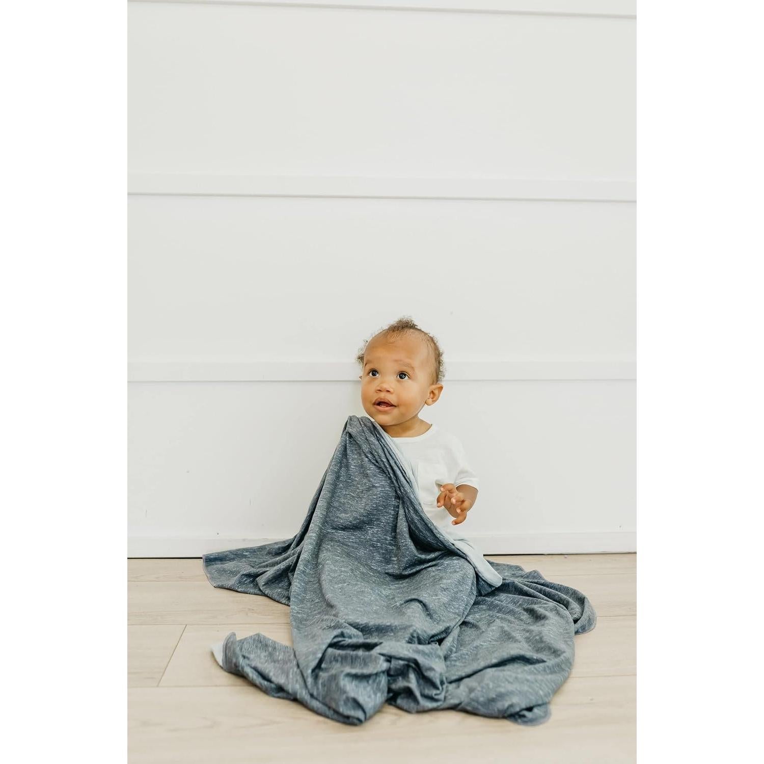 Manta de Envolver Copper Pearl Denim 116.8x116.8 cm Suave