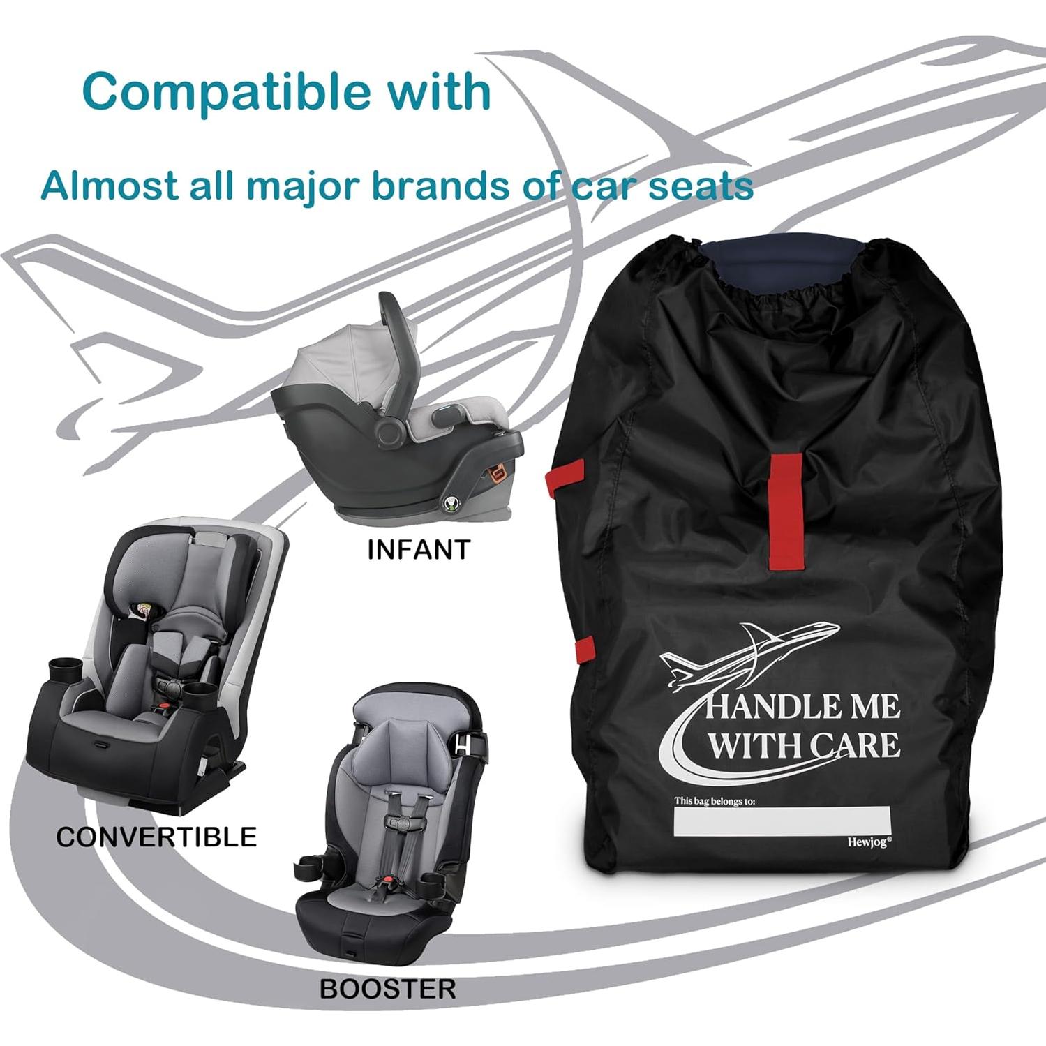 Bolsa de Viaje para Asiento de Auto KVCOM008, Negro 86x46x46cm