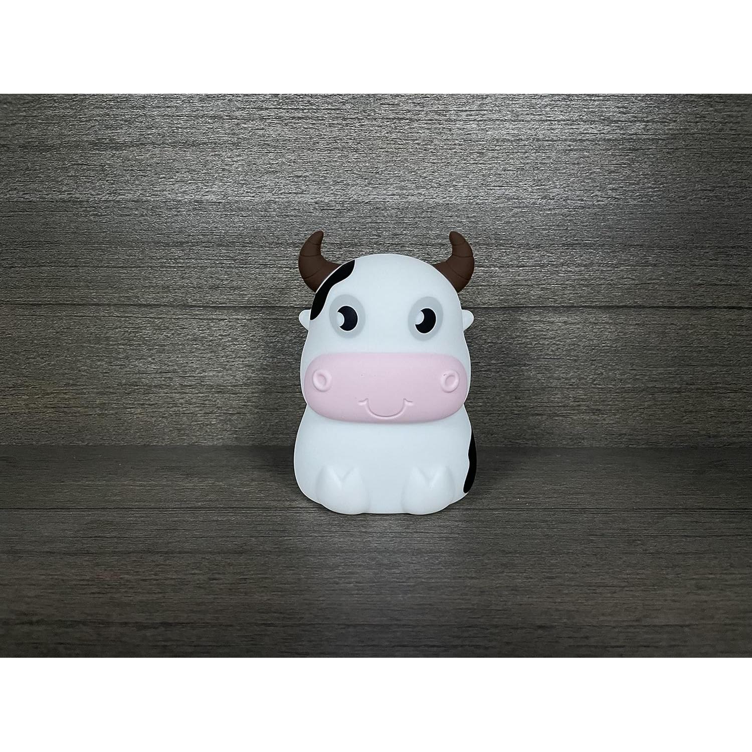 Luz Nocturna Portátil Dimanito Vaca Rosa LED 7 Colores