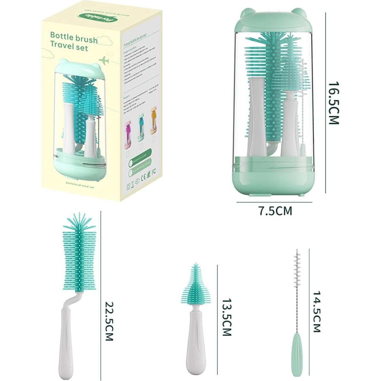 Cepillo Eléctrico para Botellas Sewiden Verde Manual 2 Velocidades