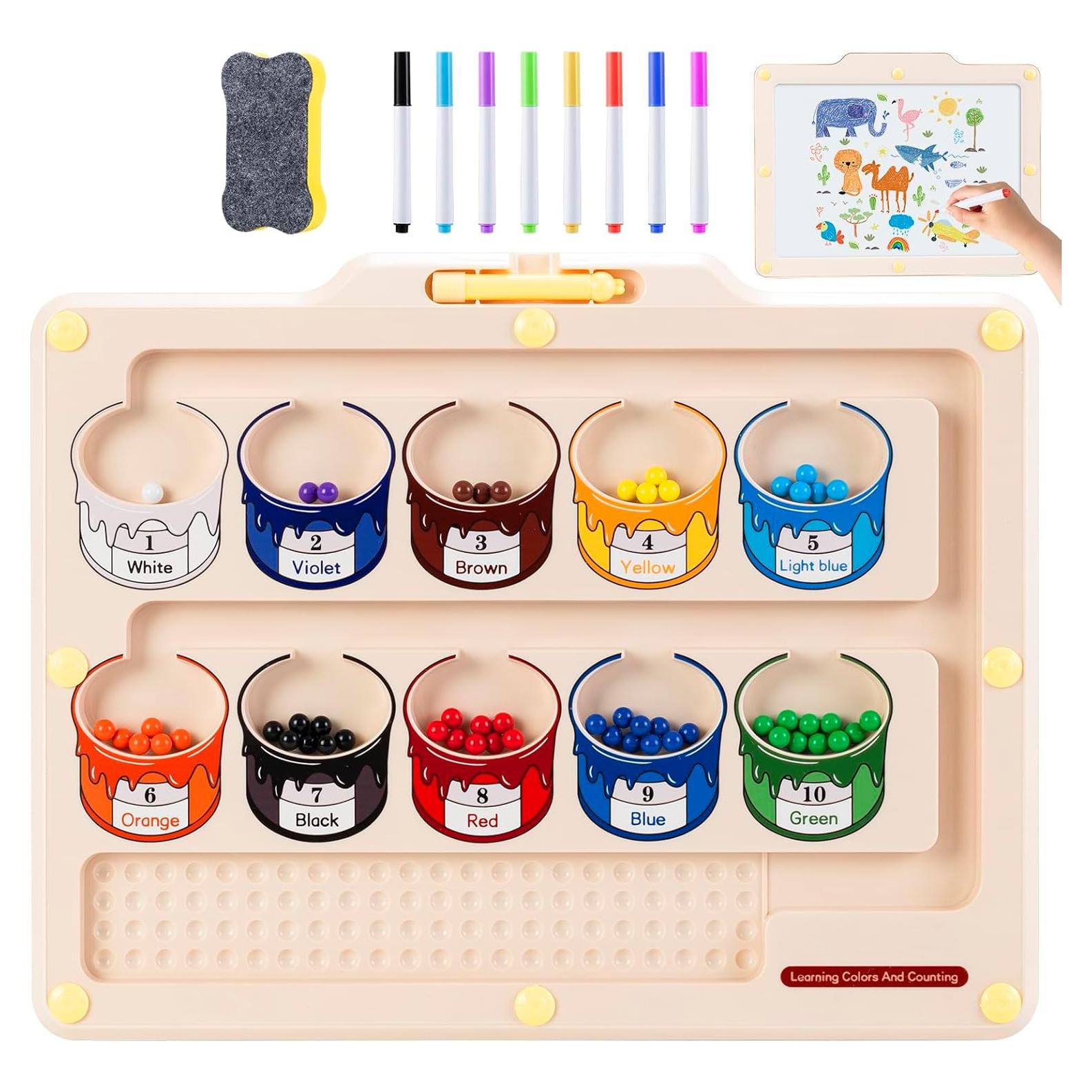 Laberinto Magnético Montessori Ruizhibao 2-en-1 para Niños 3-5 Años