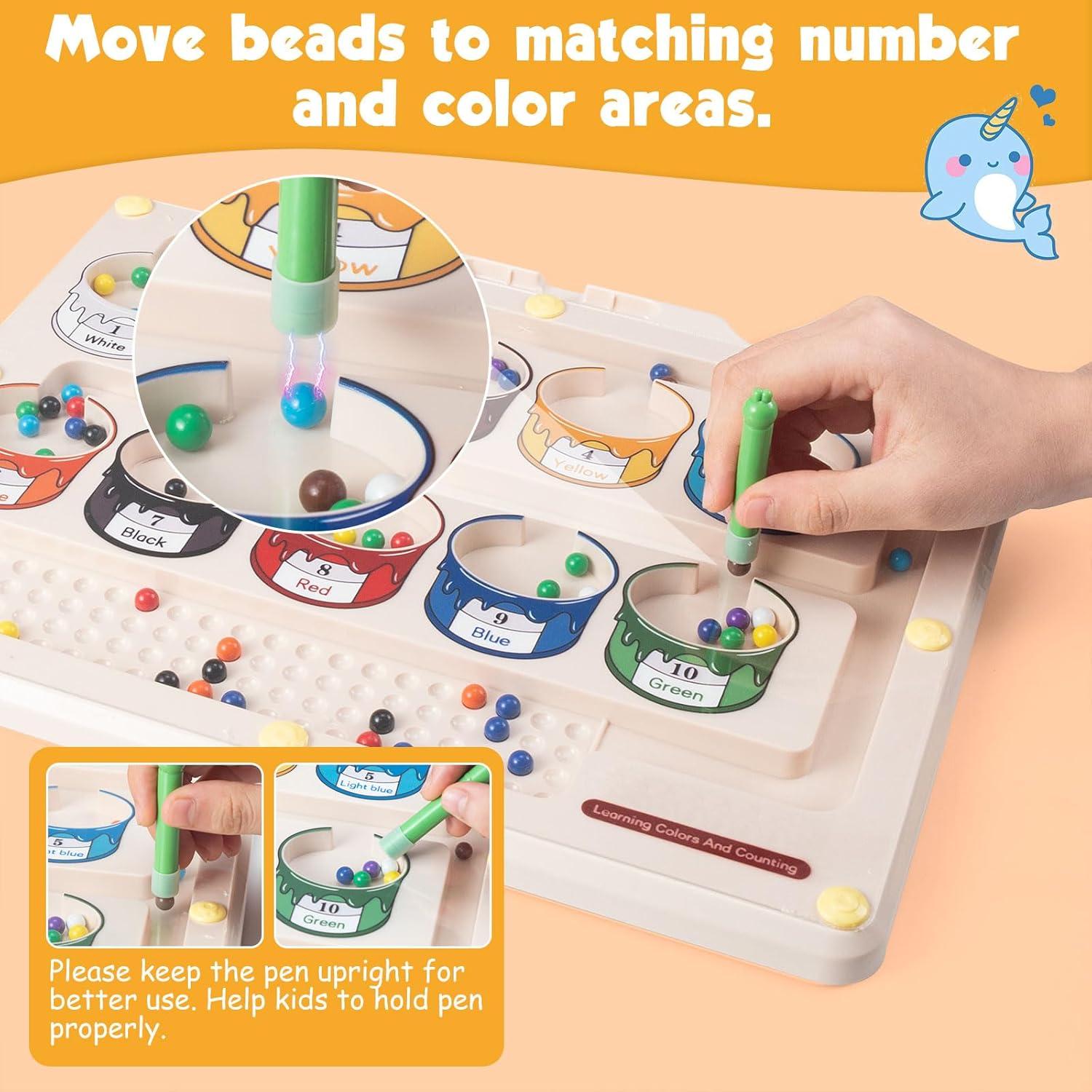 Laberinto Magnético Montessori Ruizhibao 2-en-1 para Niños 3-5 Años