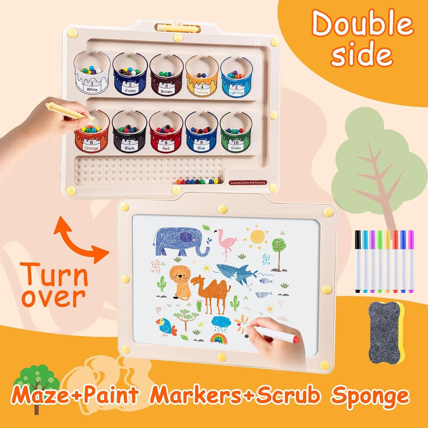 Laberinto Magnético Montessori Ruizhibao 2-en-1 para Niños 3-5 Años