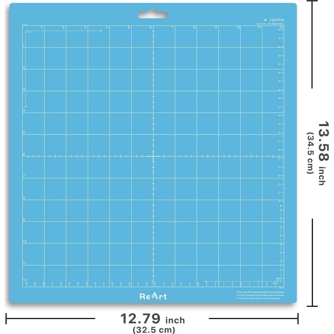 ReArt Juego de Alfombrillas de Corte Adhesivas 30.48 cm x 30.48 cm