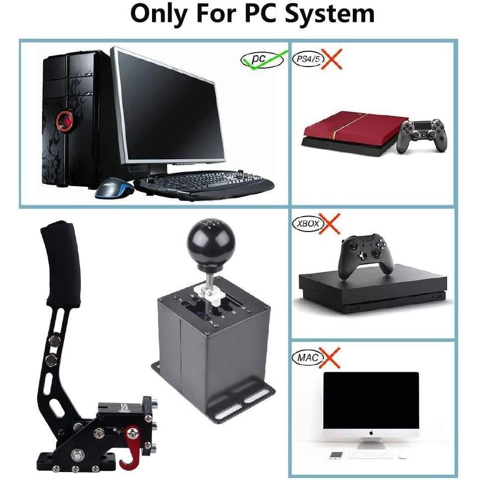 Cambiador de Simulador USB y Freno de Mano ZHSYMX 6+R