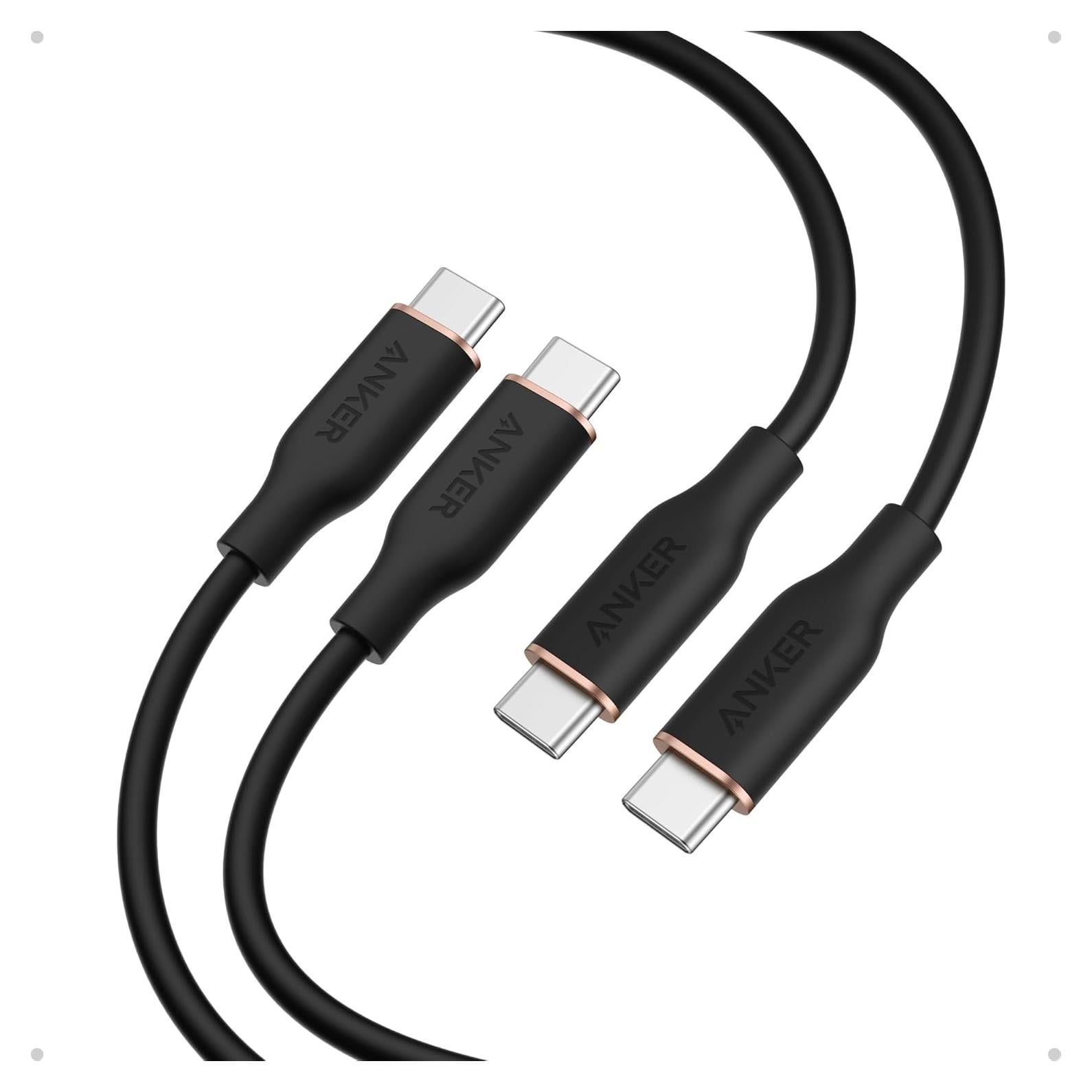 Cable USB-C Anker 240W 0.91m 2 Paquete Carga Rápida Negro