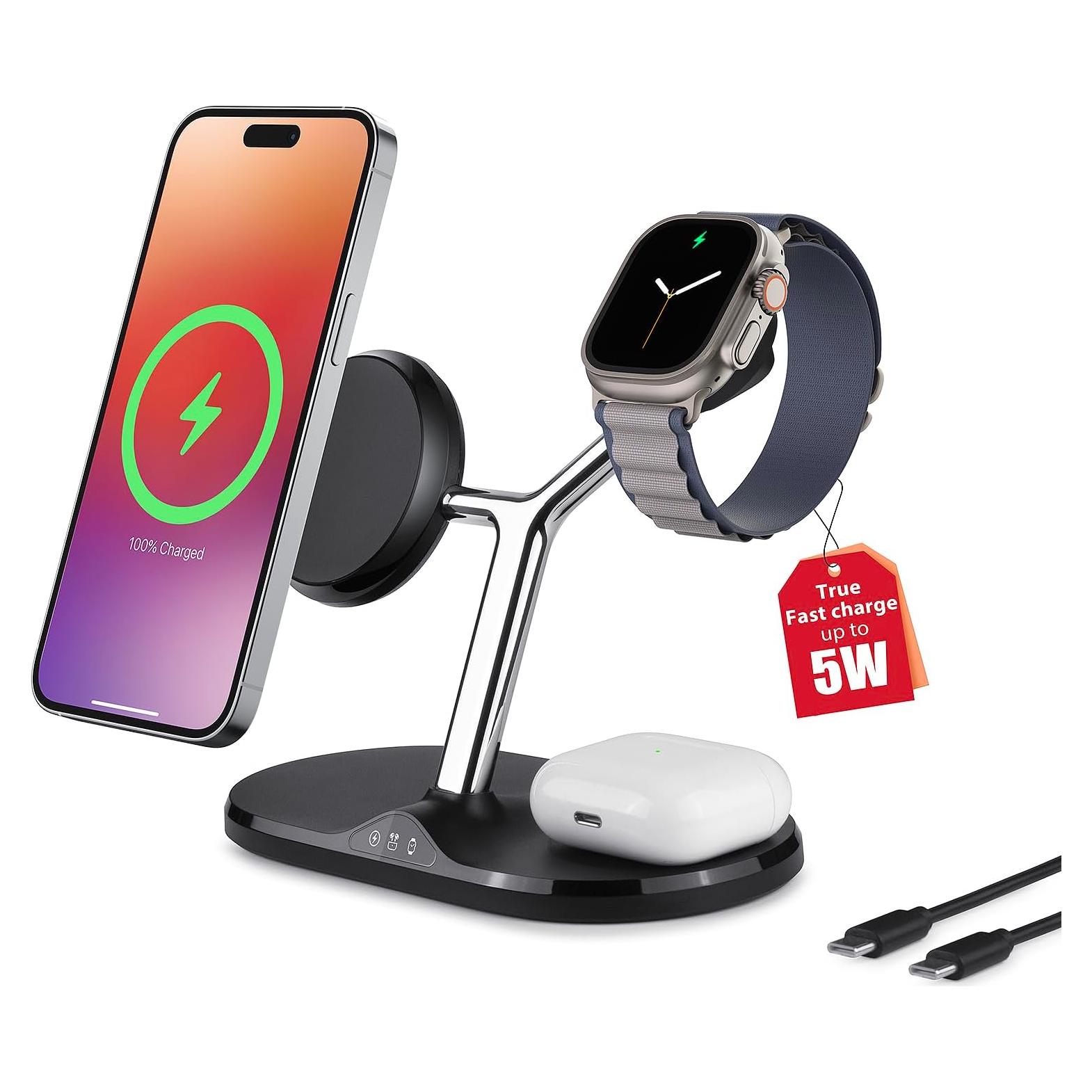 Estación de Carga Inalámbrica 3 en 1 Holami para Apple