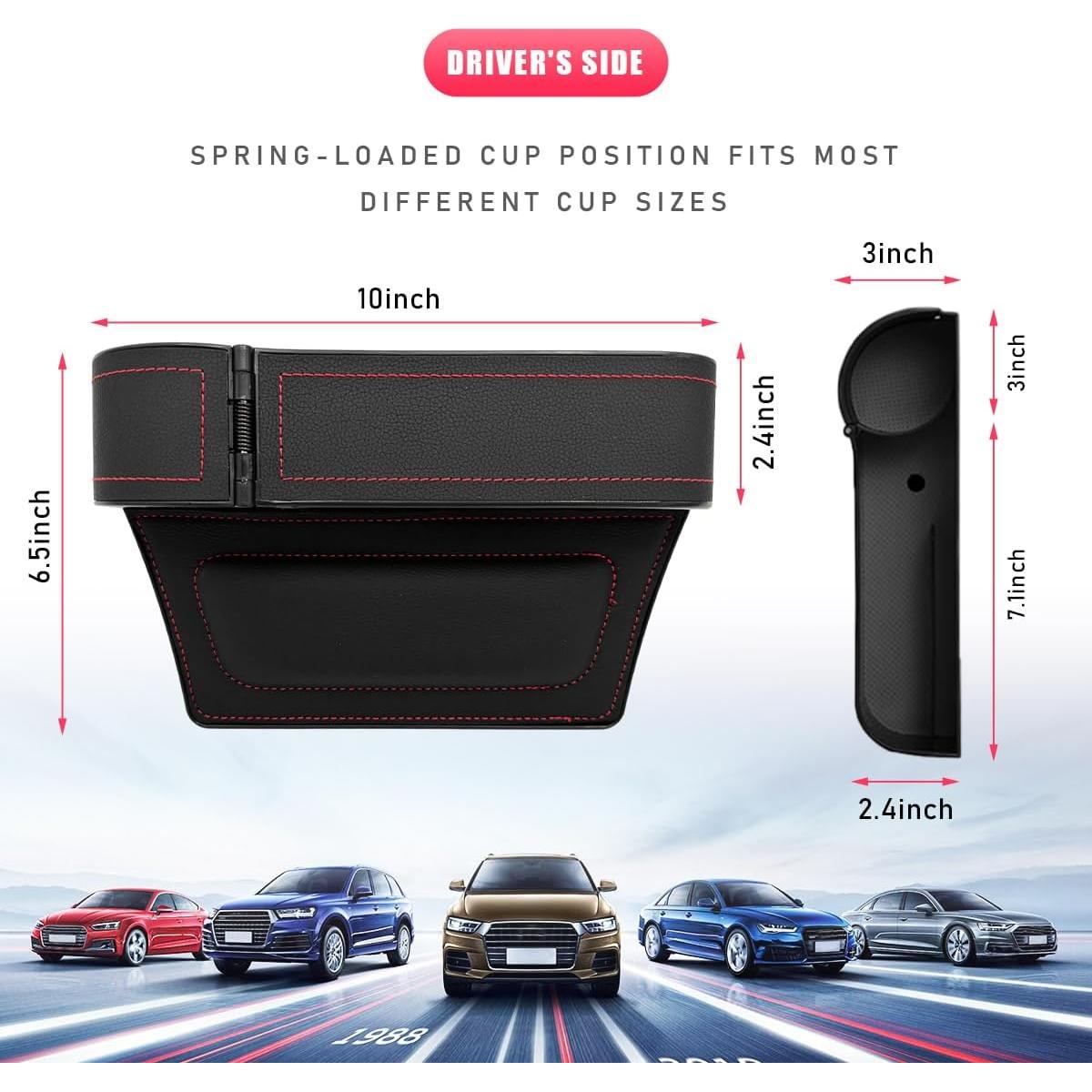 Relleno de Espacio entre Asientos Sylvil con Portavasos Negro