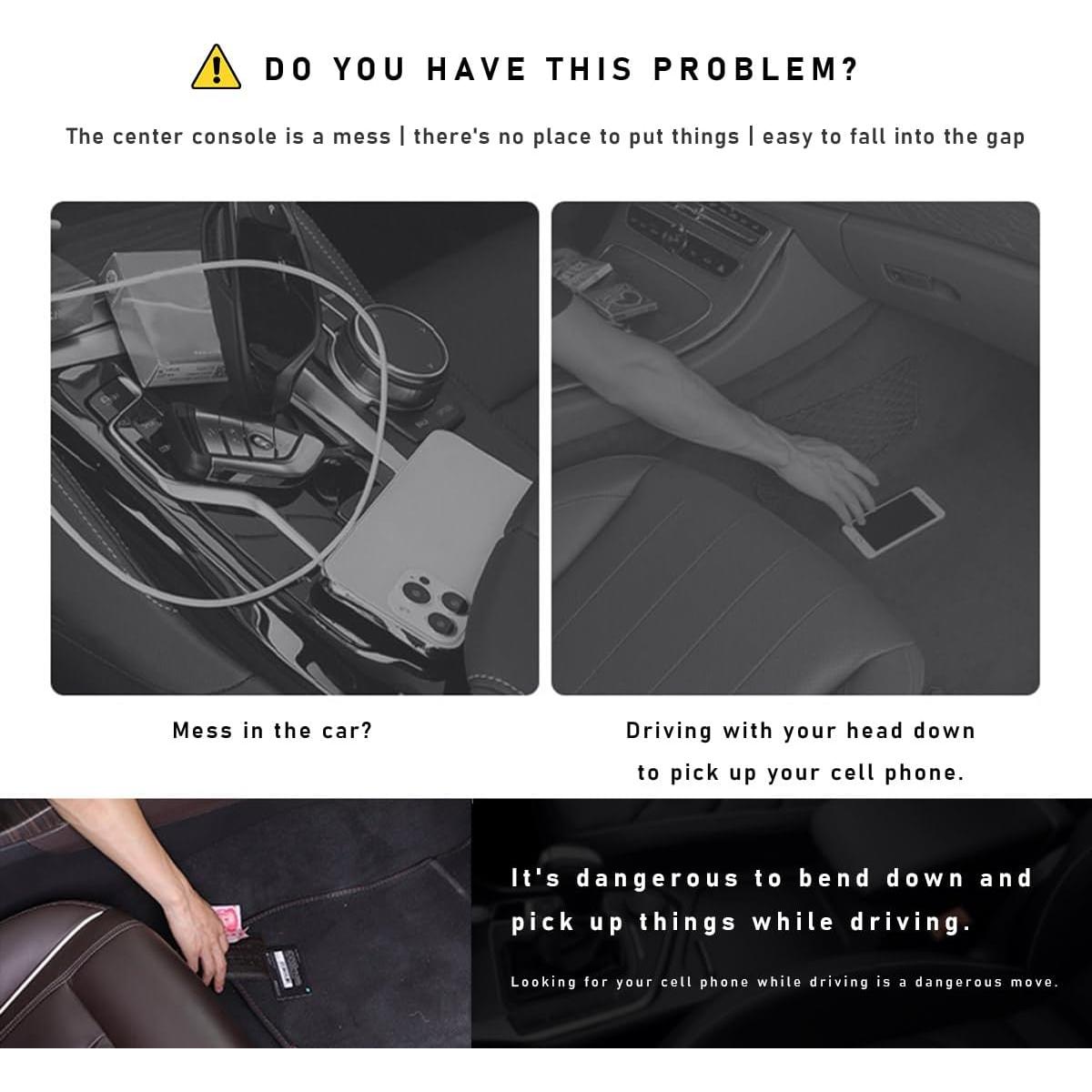 Relleno de Espacio entre Asientos Sylvil con Portavasos Negro