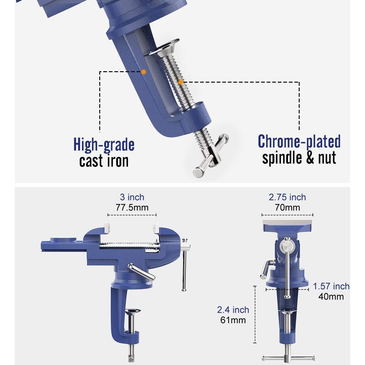 Prensa Universal Housolution 76.2 mm Base Giratoria 360°