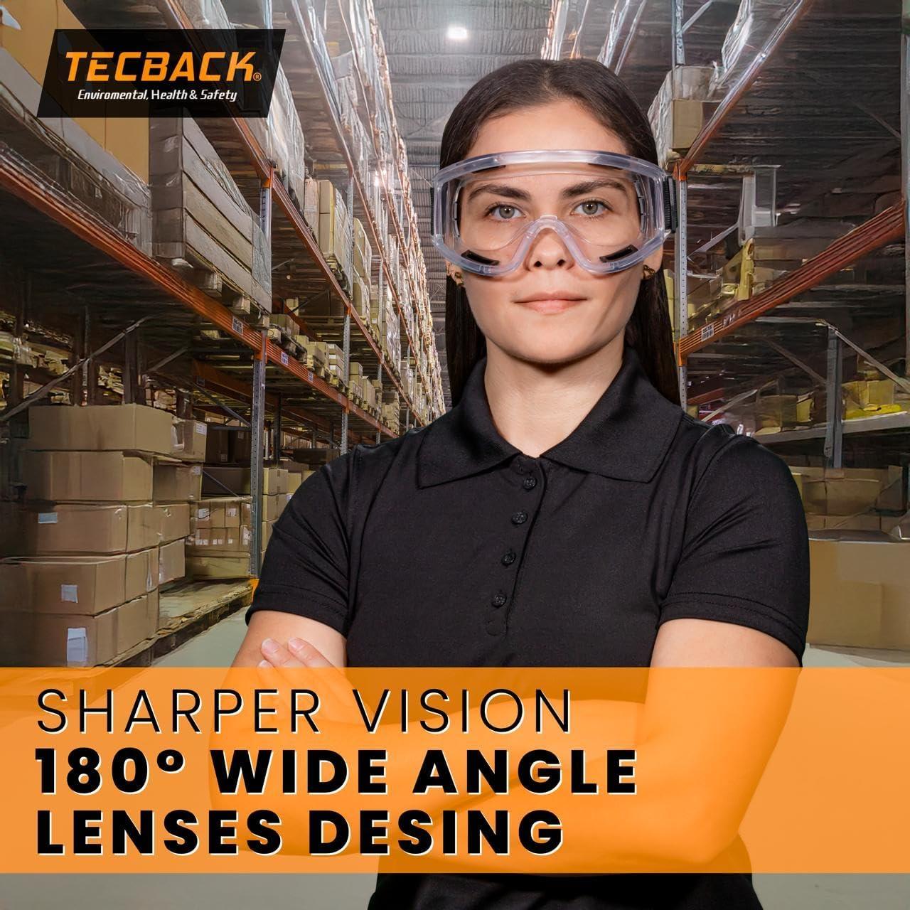 Gafas de Seguridad Antivaho Tecback con Lentes Claras 113g