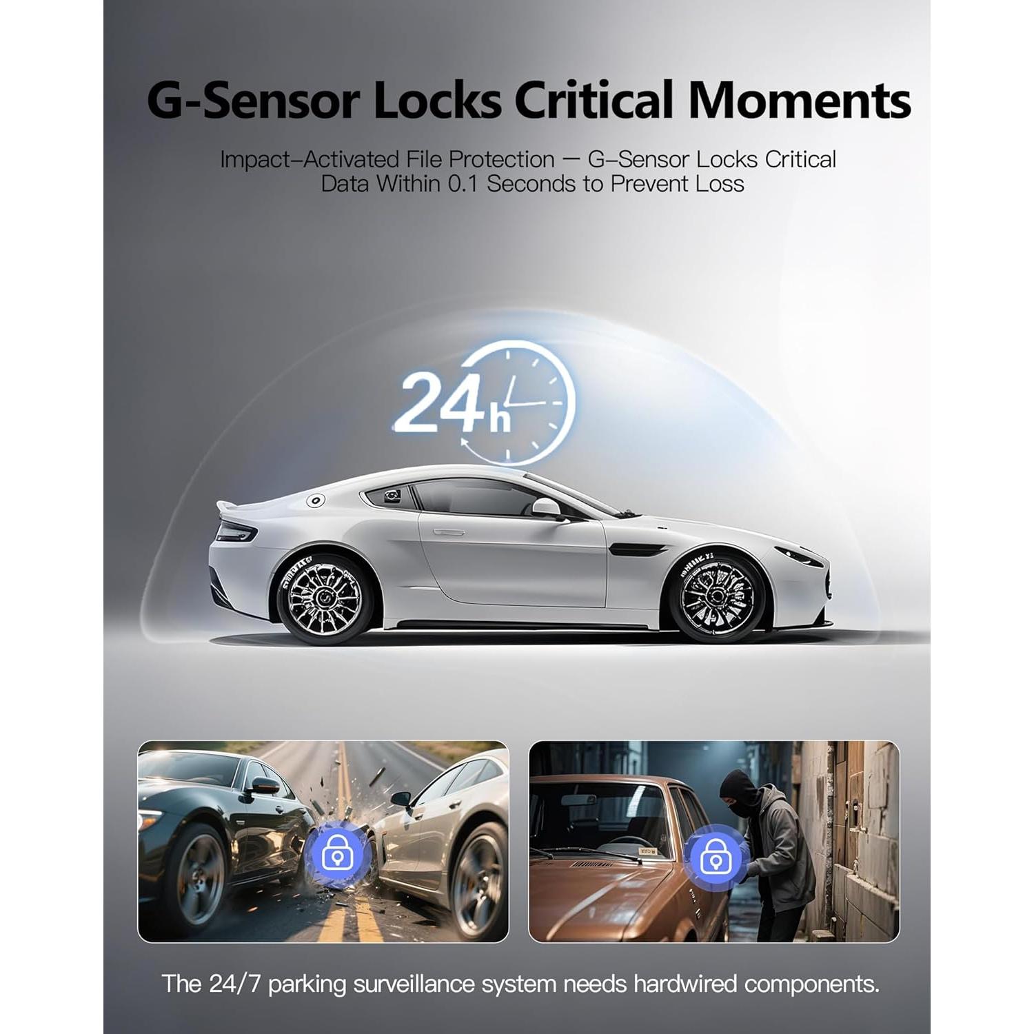 Cámara Dash 4K Delantera y Trasera Ficorella FC70 Inalámbrica