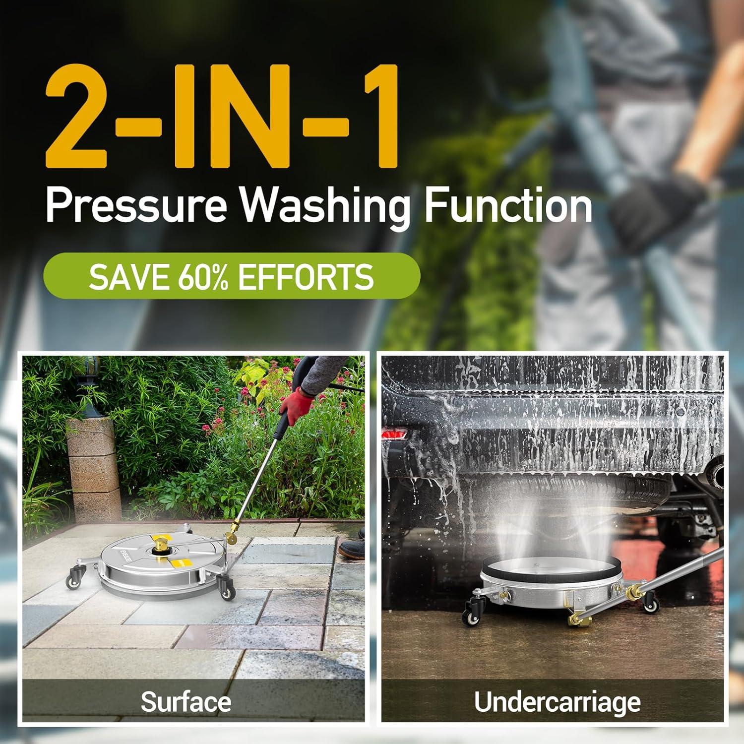 Limpiador de Superficies 2-en-1 EVEAGE 33cm para Lavadora a Presión