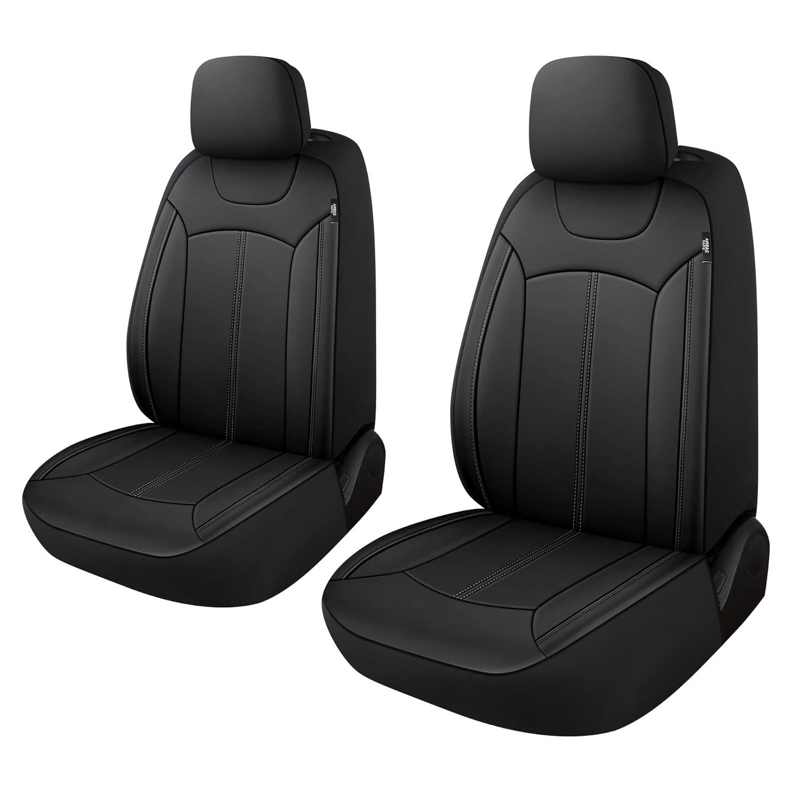 Cubiertas de Asientos de Coche de Cuero Premium Pariiaotin - Negro