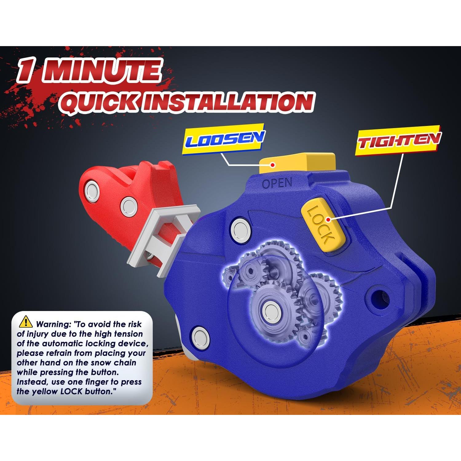 Cadenas de Nieve AUVEBY HYR-S para SUV y Camionetas - Juego de 2