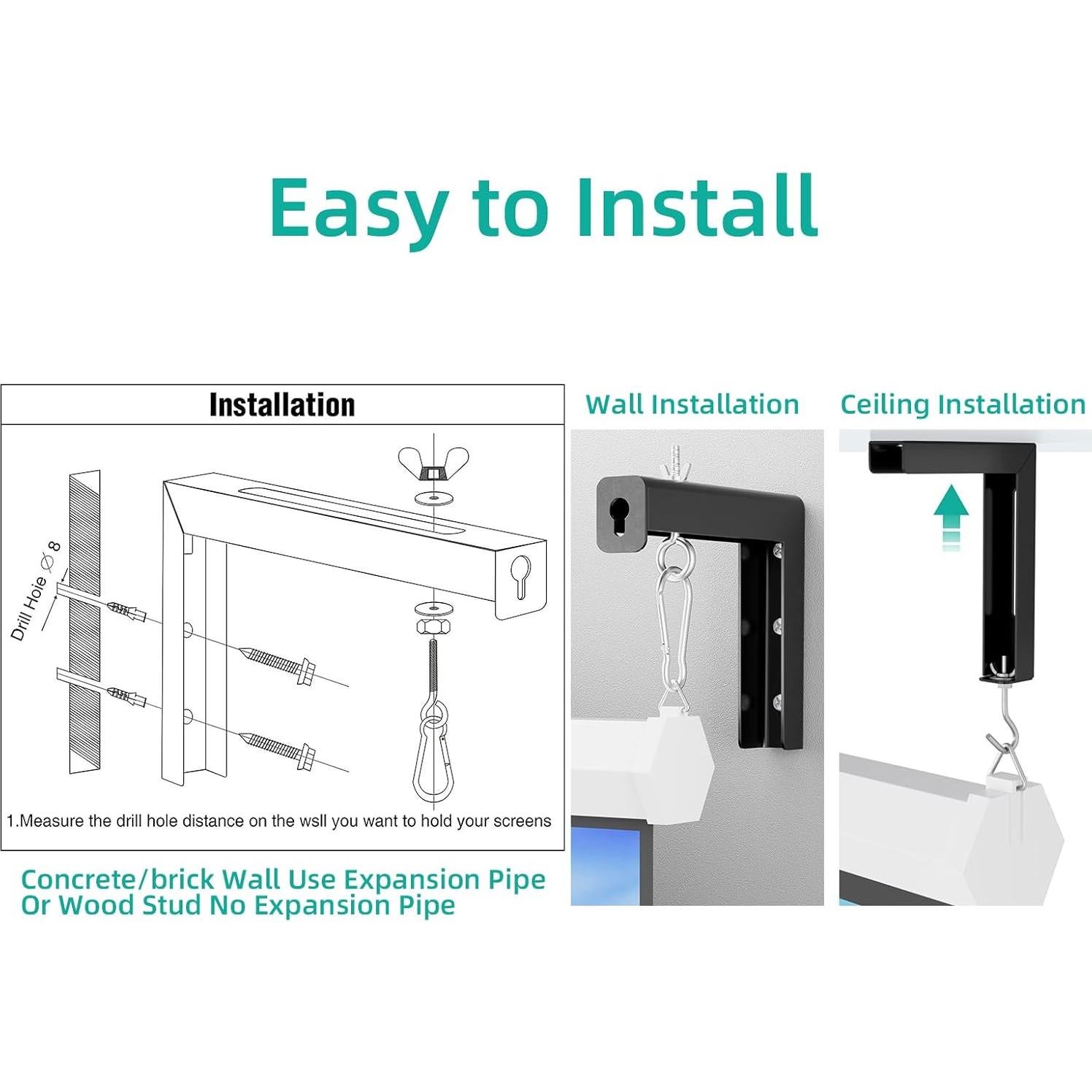 Soporte Universal para Proyector GZQIUYI - Paquete de 2, 66 lbs