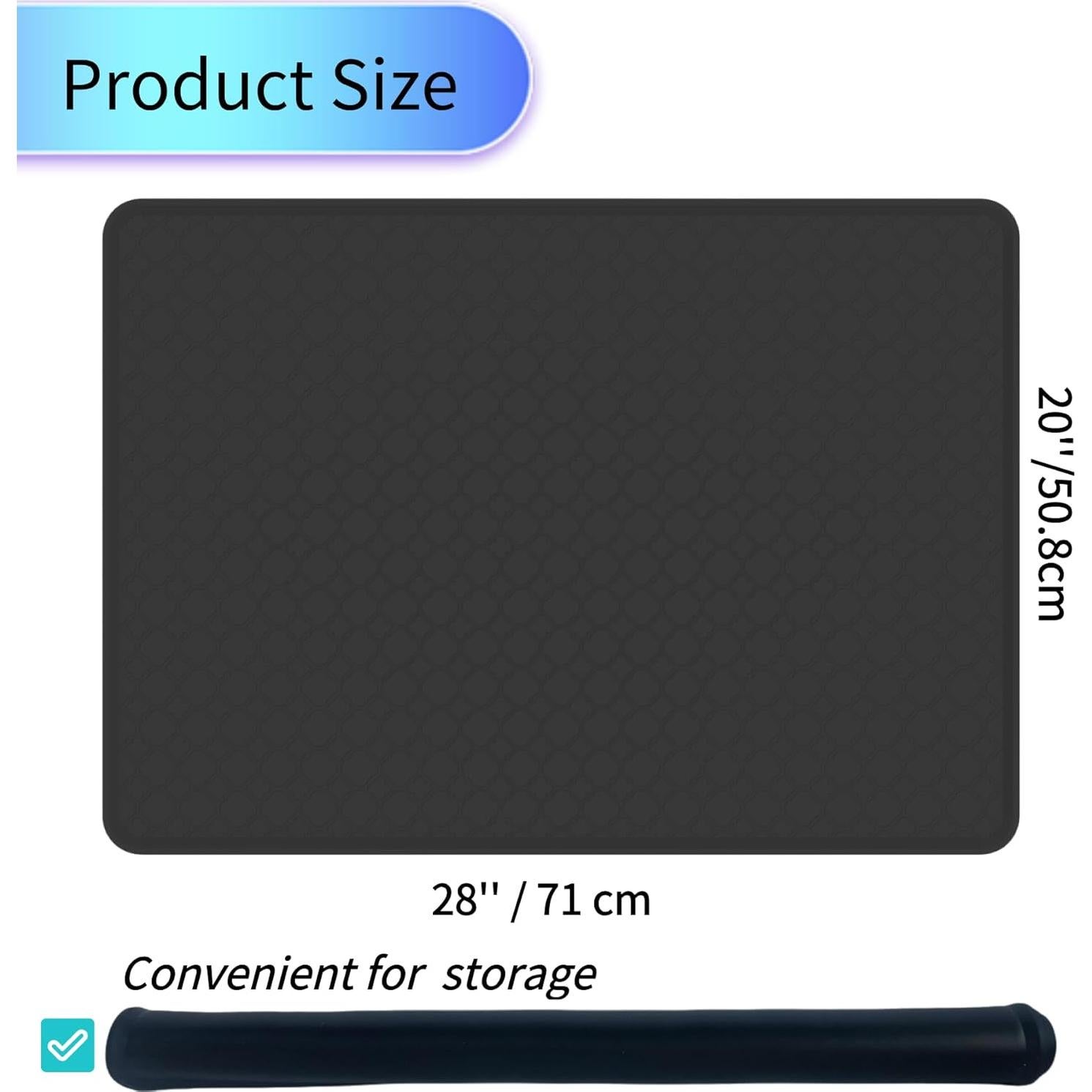 Protector de Estufa Eléctrica Iycnkok 71.12x50.8cm Silicona Negro