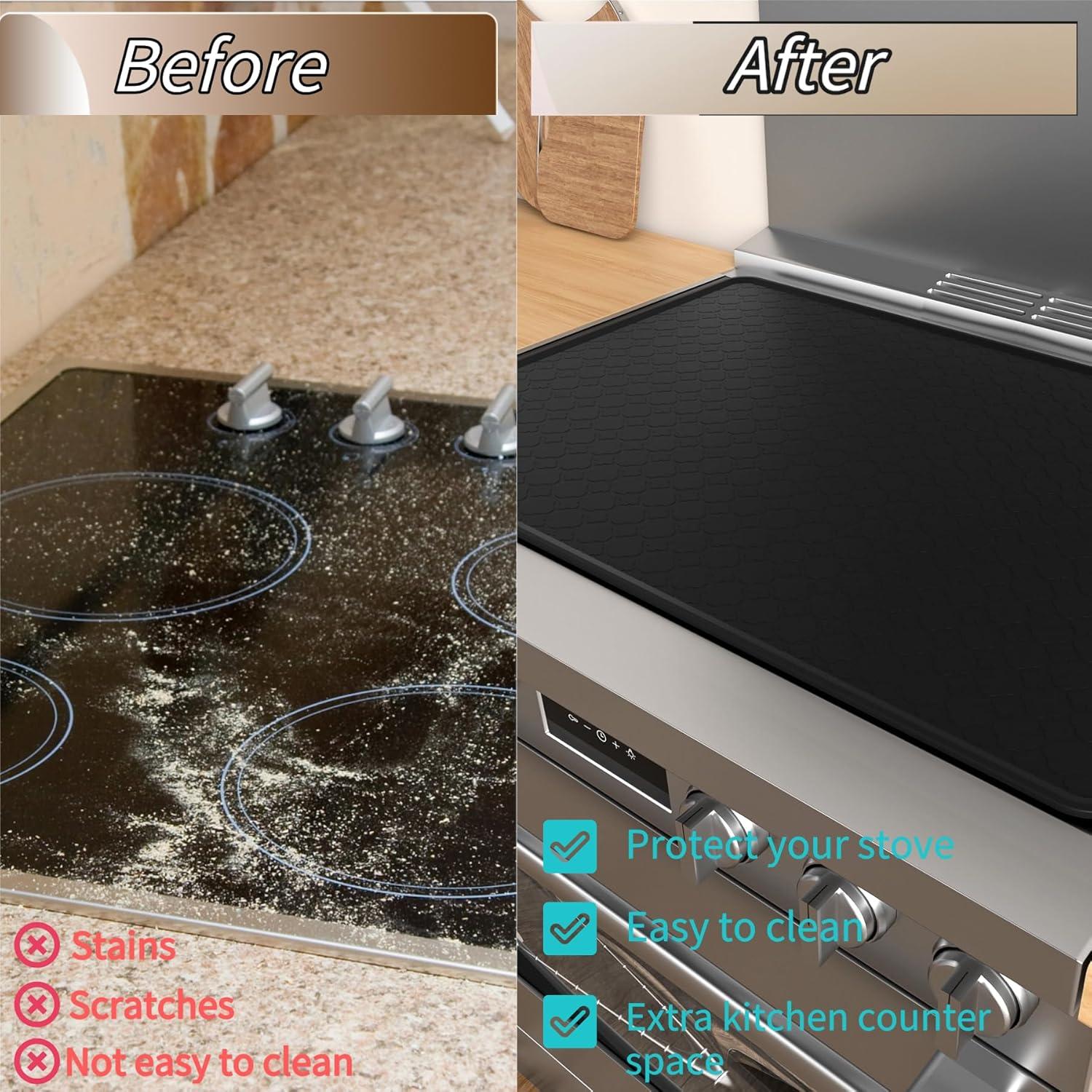 Protector de Estufa Eléctrica Iycnkok 71.12x50.8cm Silicona Negro