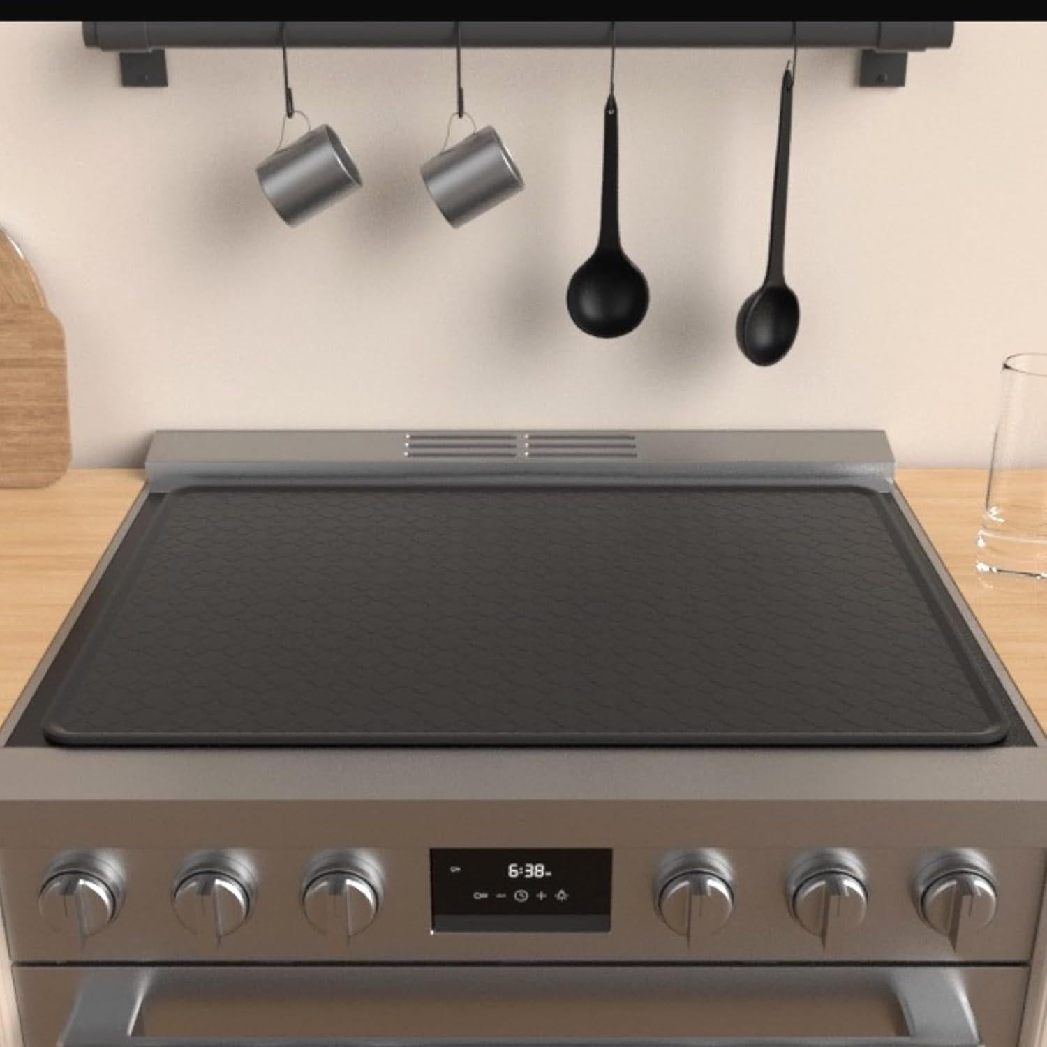 Protector de Estufa Eléctrica Iycnkok 71.12x50.8cm Silicona Negro