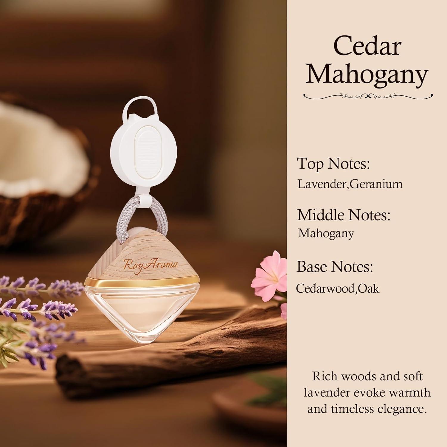 Ambientador de coche colgante RoyAroma Cedro Caoba 6.8ml